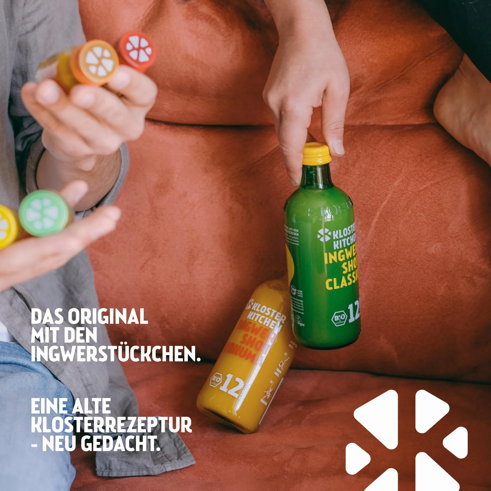 Kloster Kitchen organiczny imbir z małymi kawałkami 360 ml 12 shotów wegańskie
