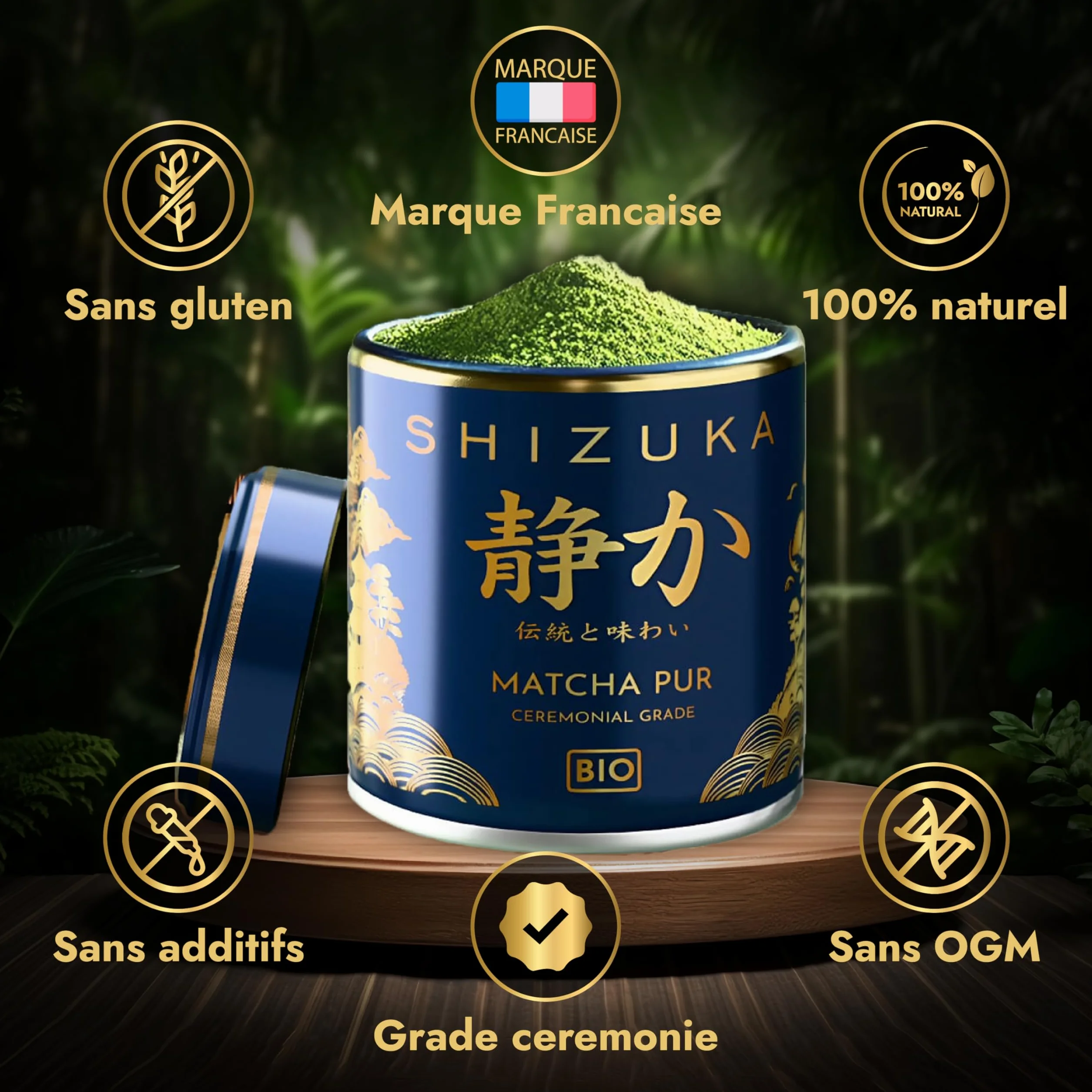 Matcha Ceremonialna Premium Shizuka 100% Naturalna Organiczna Niska Goryczka