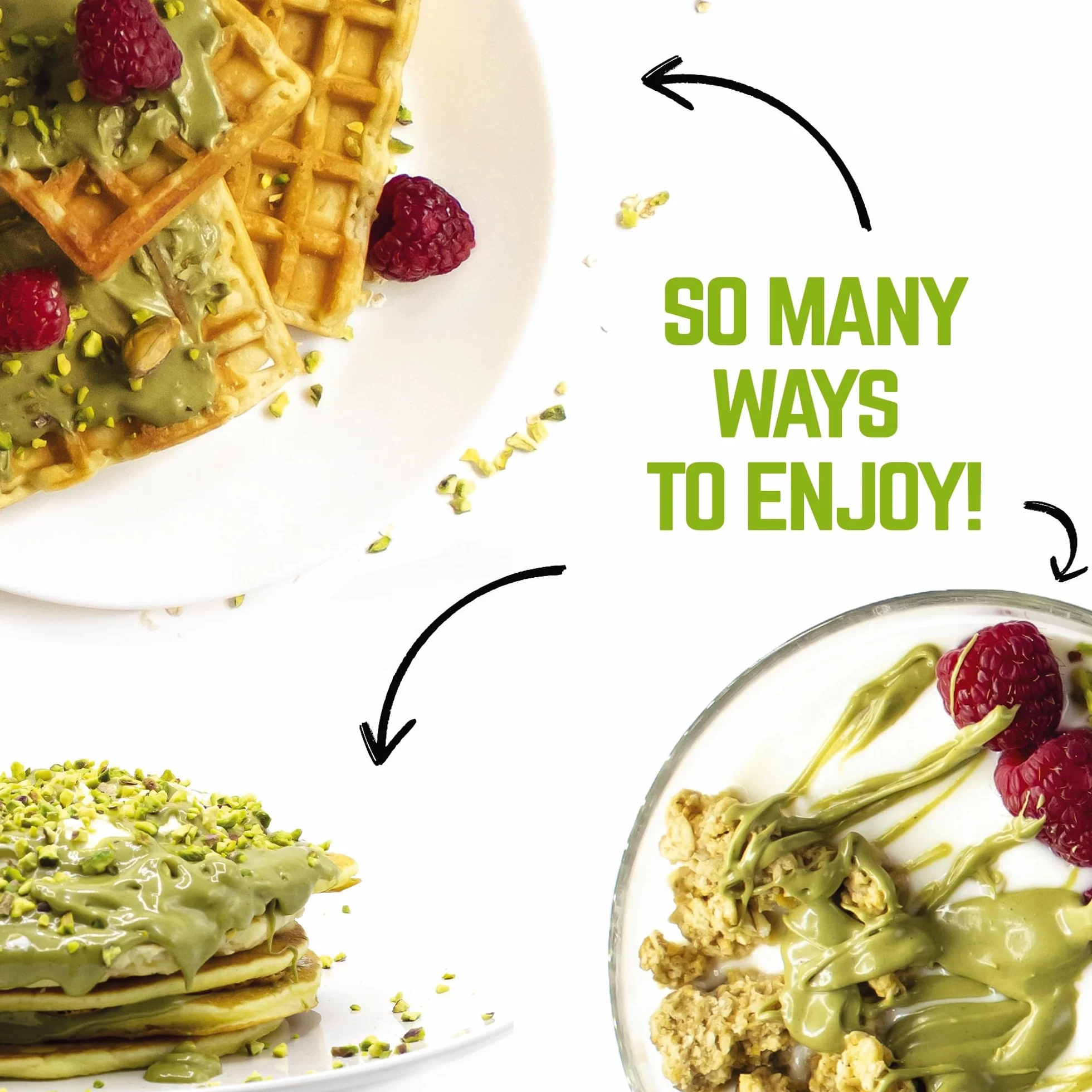 EATALIAN by AMZ BETTER Krem proteinowy pistacjowy CRUNCHY 200 g, krem do smarowania z granulkami pistacji, słodki smak, idealny do pieczywa, do nadziewania deserów, czekolada z Dubaju