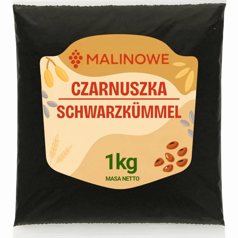 Malinowe CZARNUSZKA ZIARNO 1kg Nasiona Czarnuszki Naturalne Premium