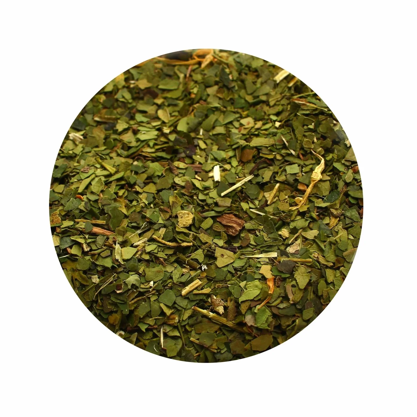 Yerba Mate Green "Papaya Moringa" brazylijska, owocowa herbata mate, 400 g, dojrzała, suszona na powietrzu, bez dymu, bez plastiku, sprawiedlista, herbata Yerba Mate z owocami