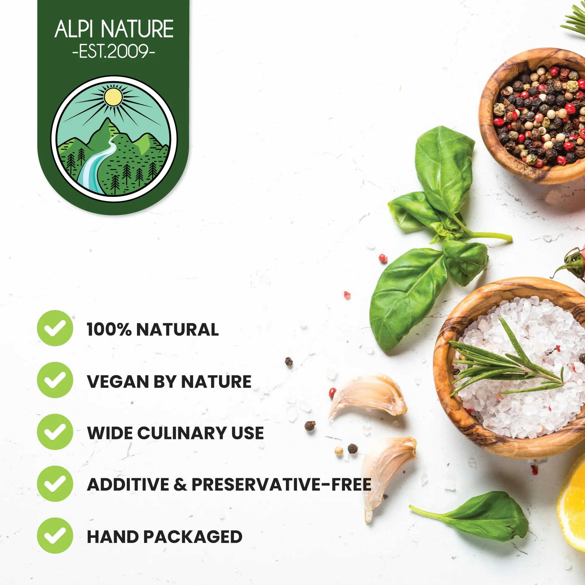Alpi Nature Fleur de Sel de Guérande Gruboziarnista Sól 400g, Gruboziarnista Sól Morska z Guérande < 6 mm, Sel de Guérande ChNP