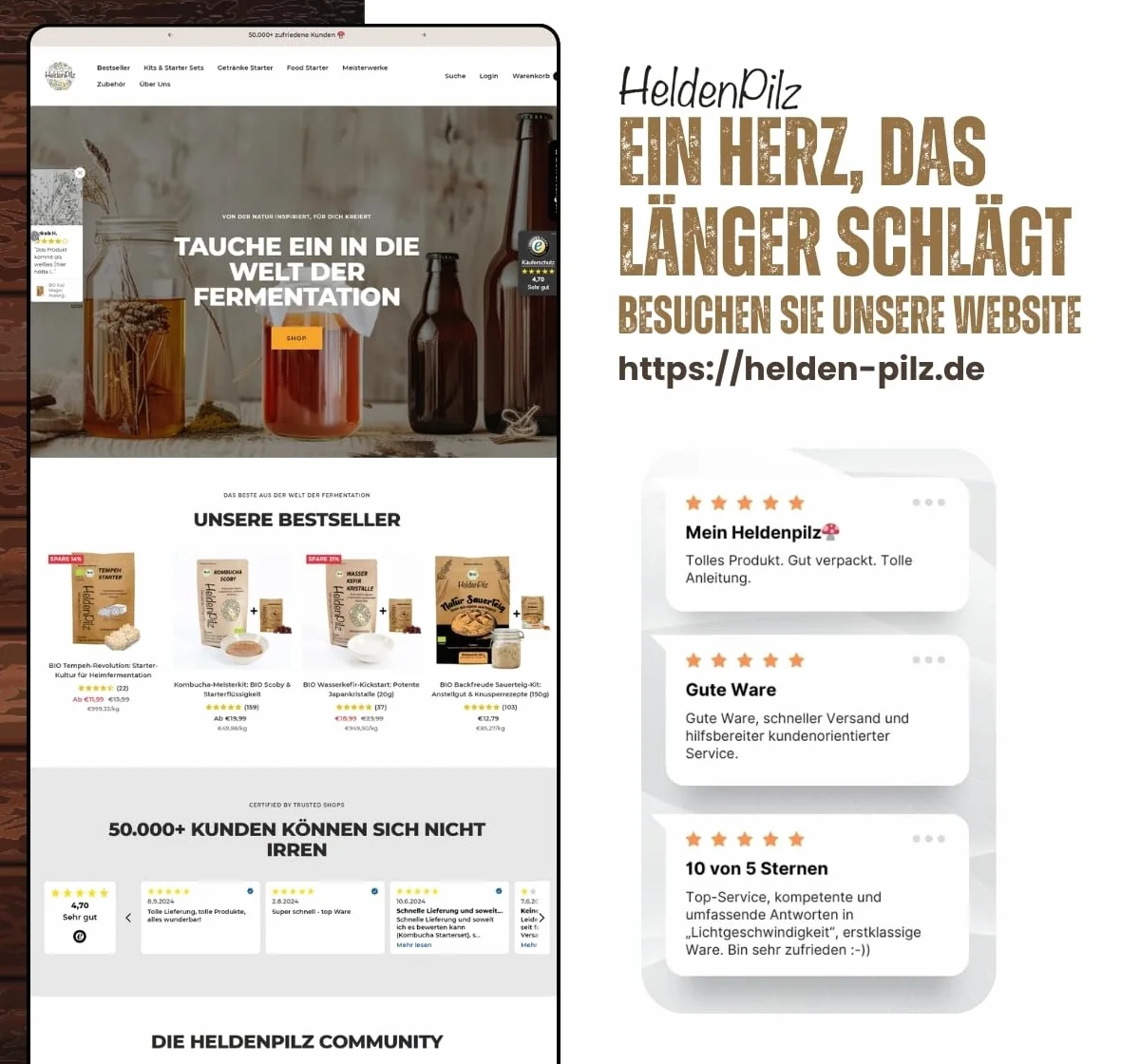 HeldenPilz zestaw startowy organicznego kefiru wodnego 30 g
