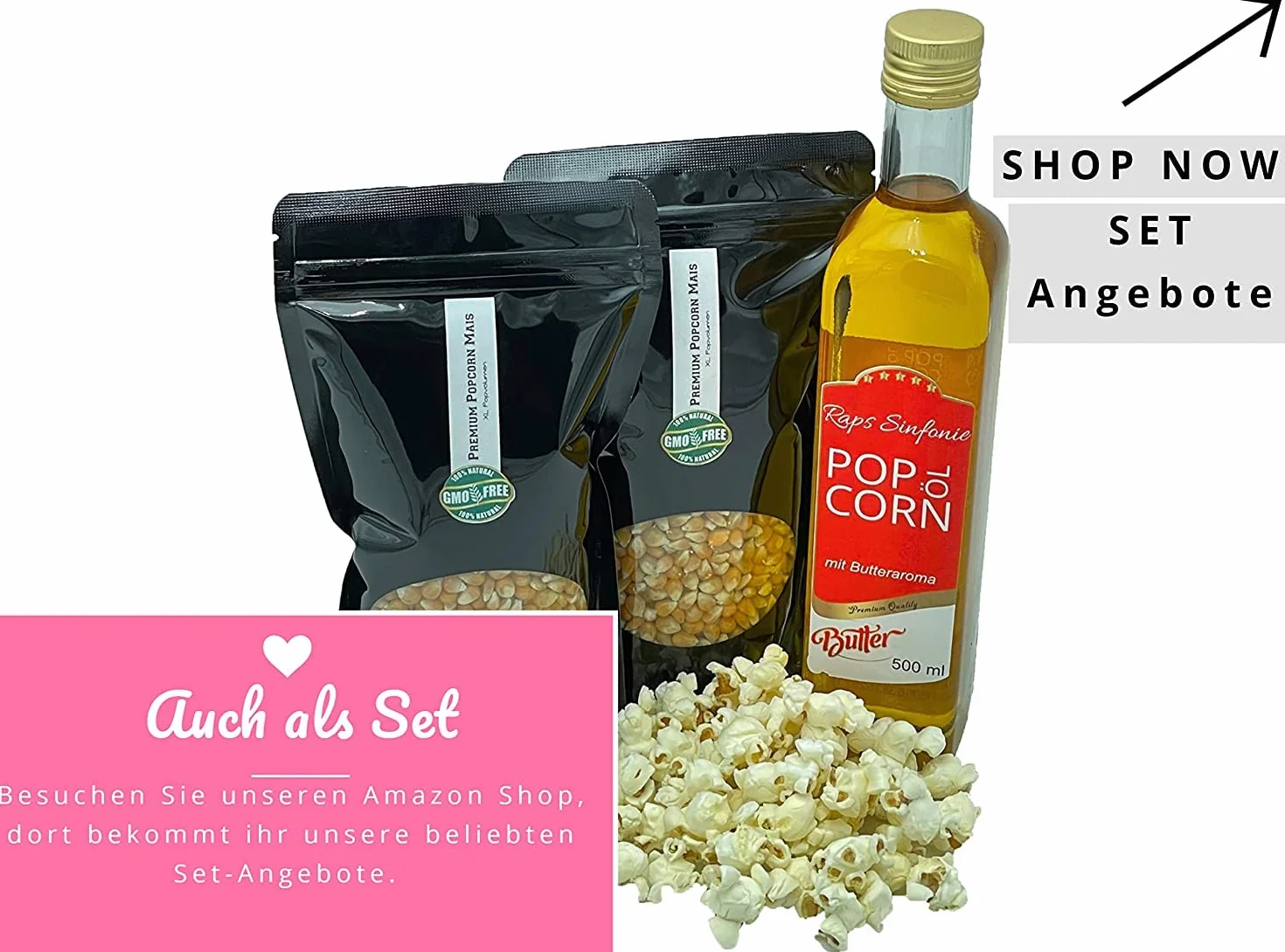 Premium popcorn 500 gramów kinowych świeżych torebek z popcornem XL 1:46 objętości pop