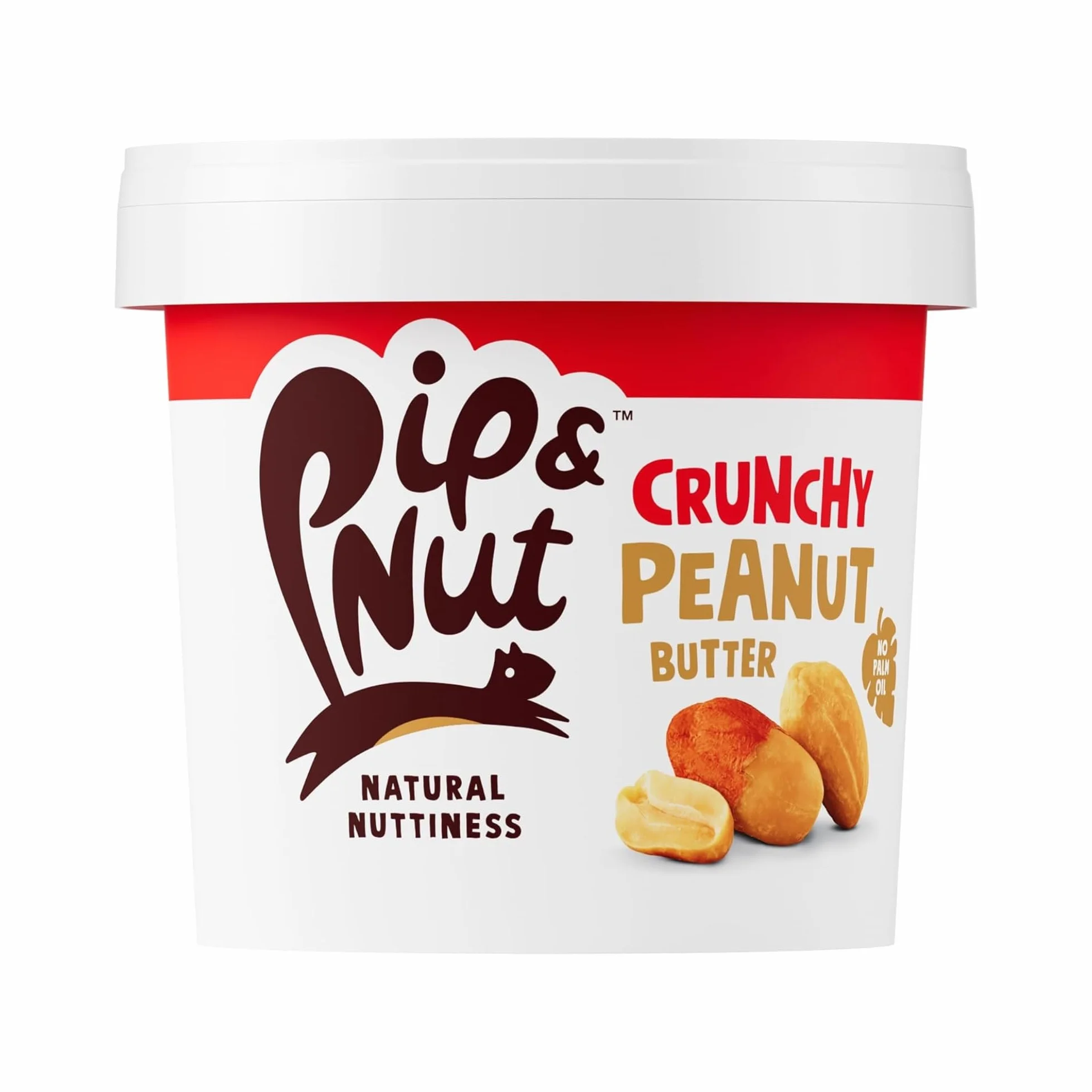 Pip & Nut Chrupiące masło orzechowe 1 kg naturalne bez oleju palmowego bez dodatku cukru orzeszki ziemne hi-oleinowe bezglutenowe wegańskie