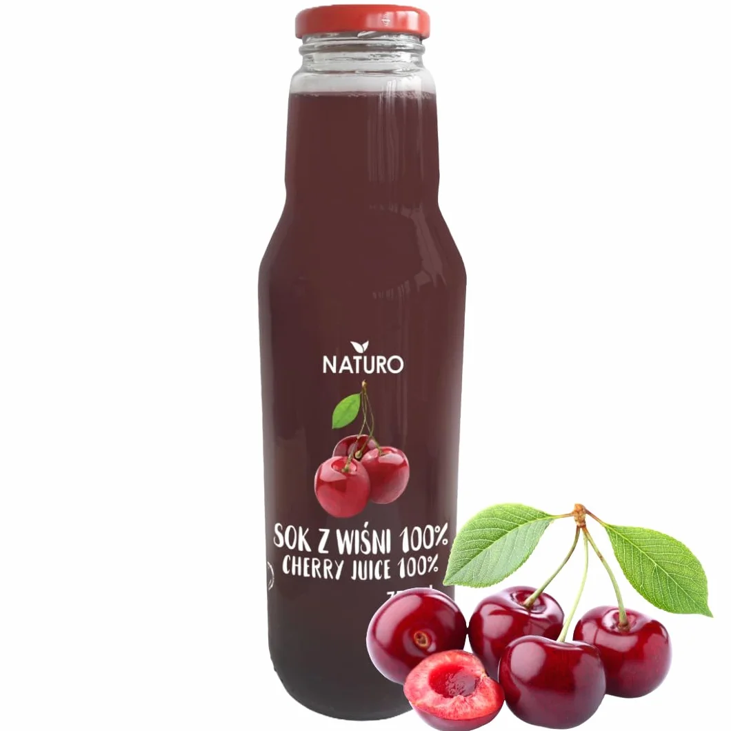 Sok wiśniowy 100% 750 ml Naturo – naturalny, bez dodatku cukru, źródło antyoksydantów