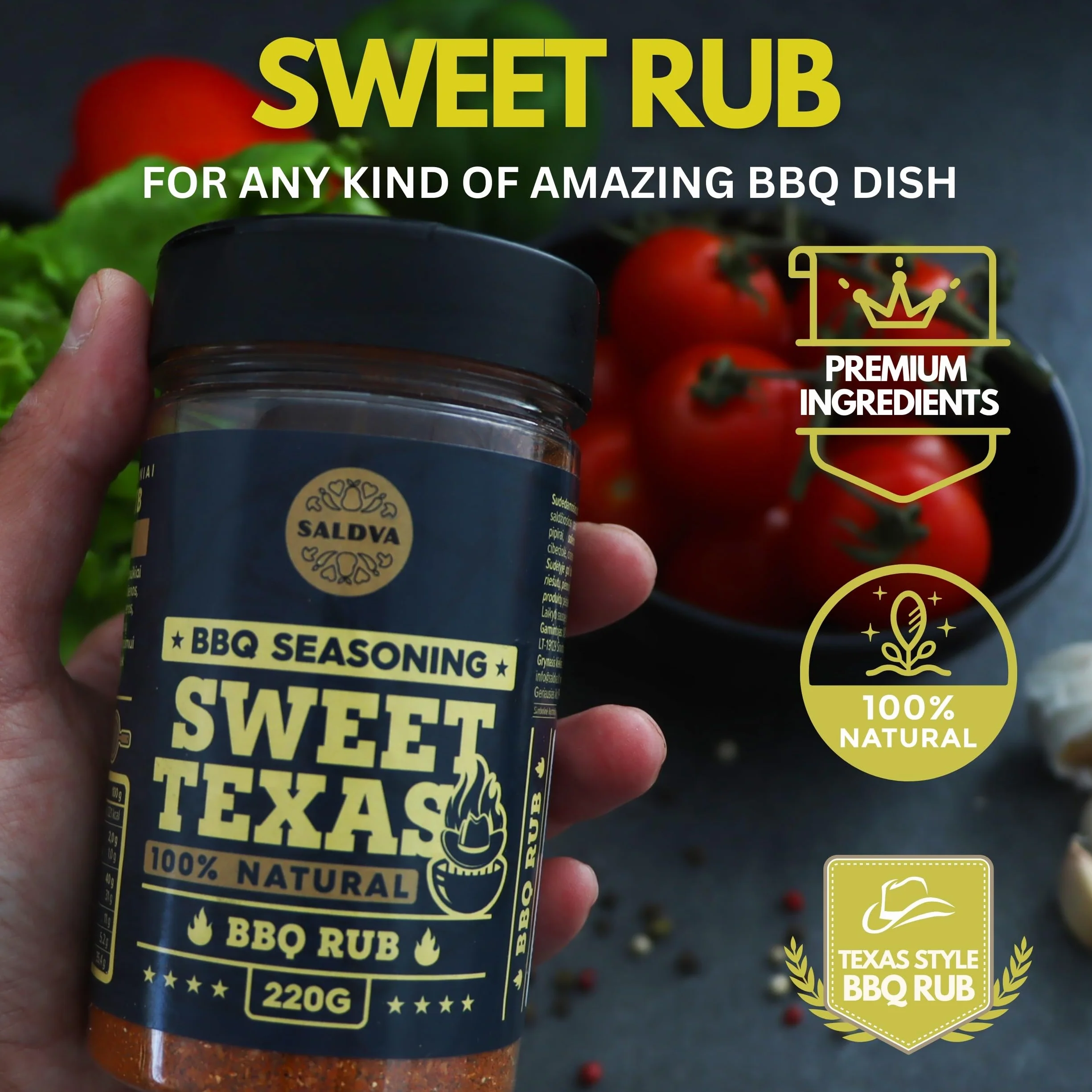 Zestaw przypraw BBQ Meat Lovers Holy Cow Sweet Texas Adam's Ribs 3 szt. naturalne