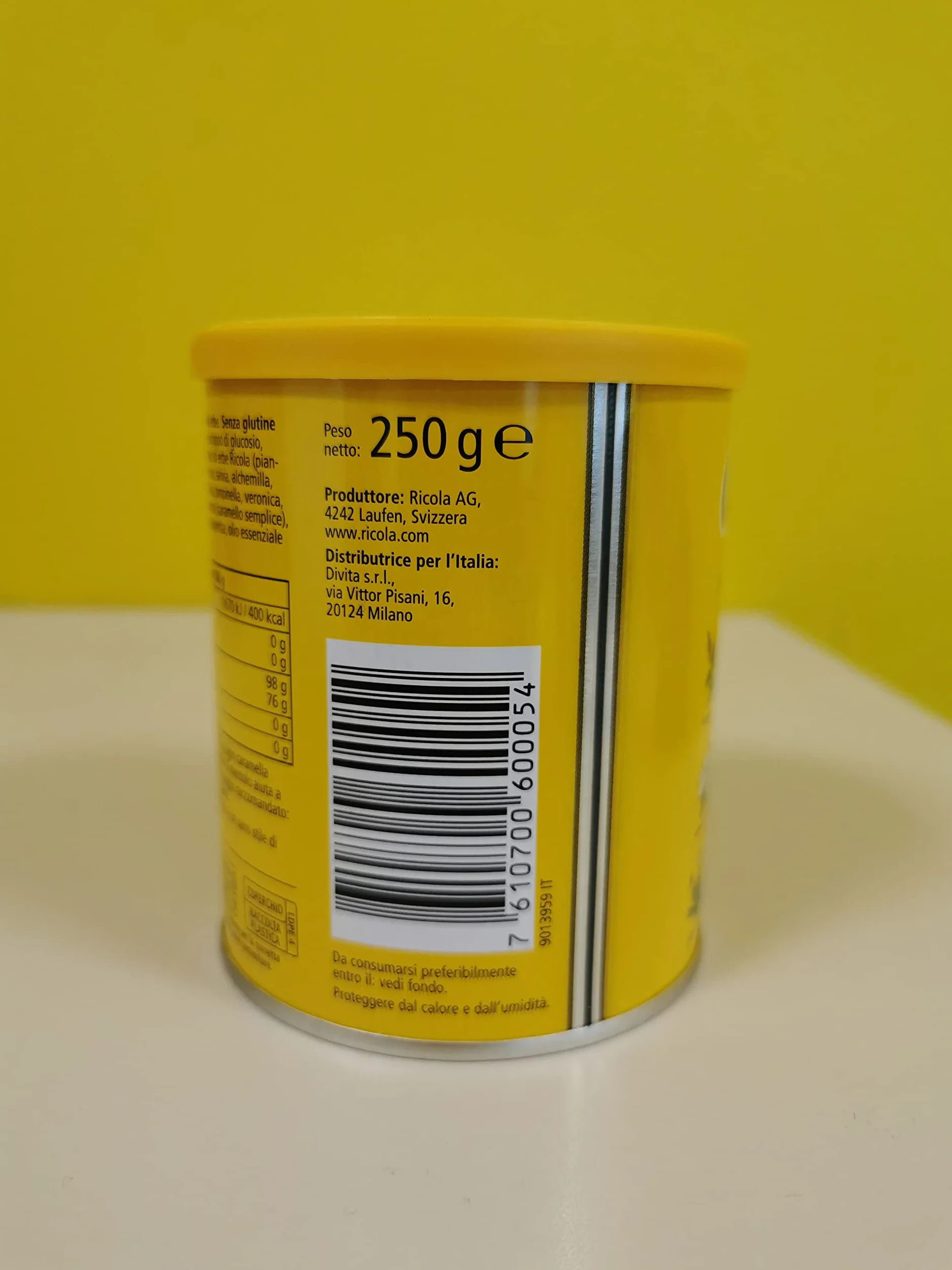 Ricola Szwajcarski cukier ziołowy, 250 g