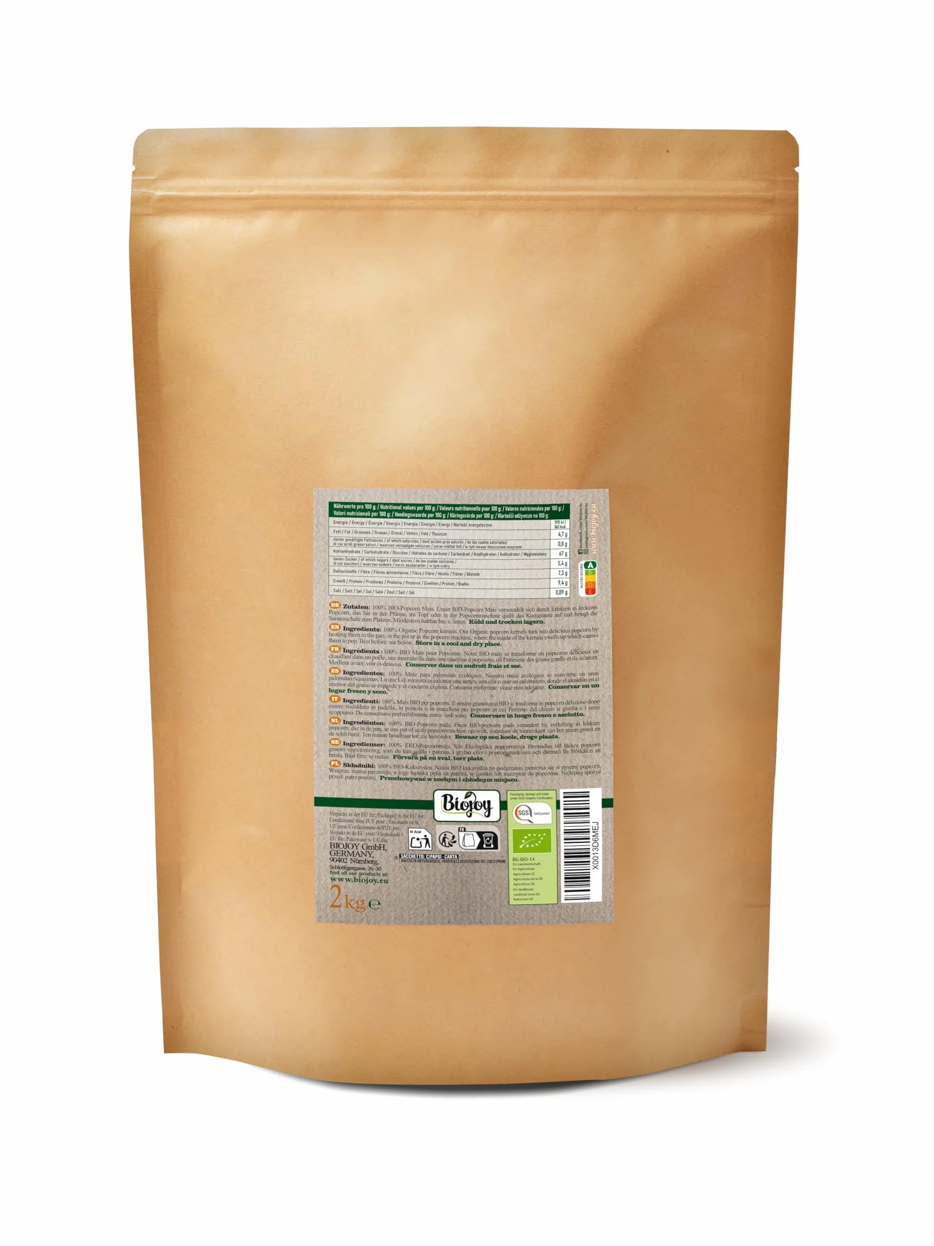 Biojoy BIO-Kukurydza popcorn 2 kg