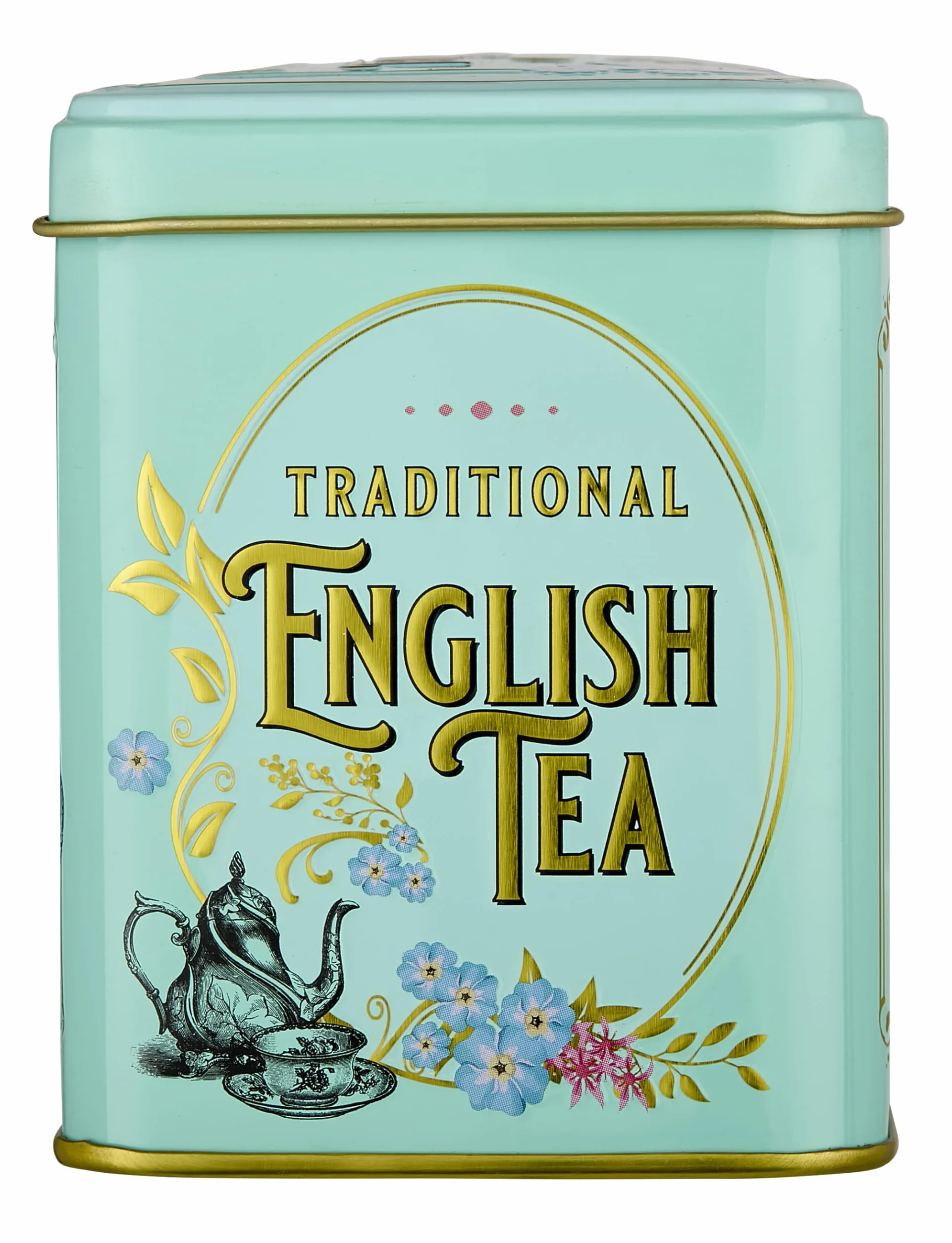 New English Teas Vintage wiktoriańska puszka na herbatę z 40 angielskimi saszetkami do herbaty na śniadanie