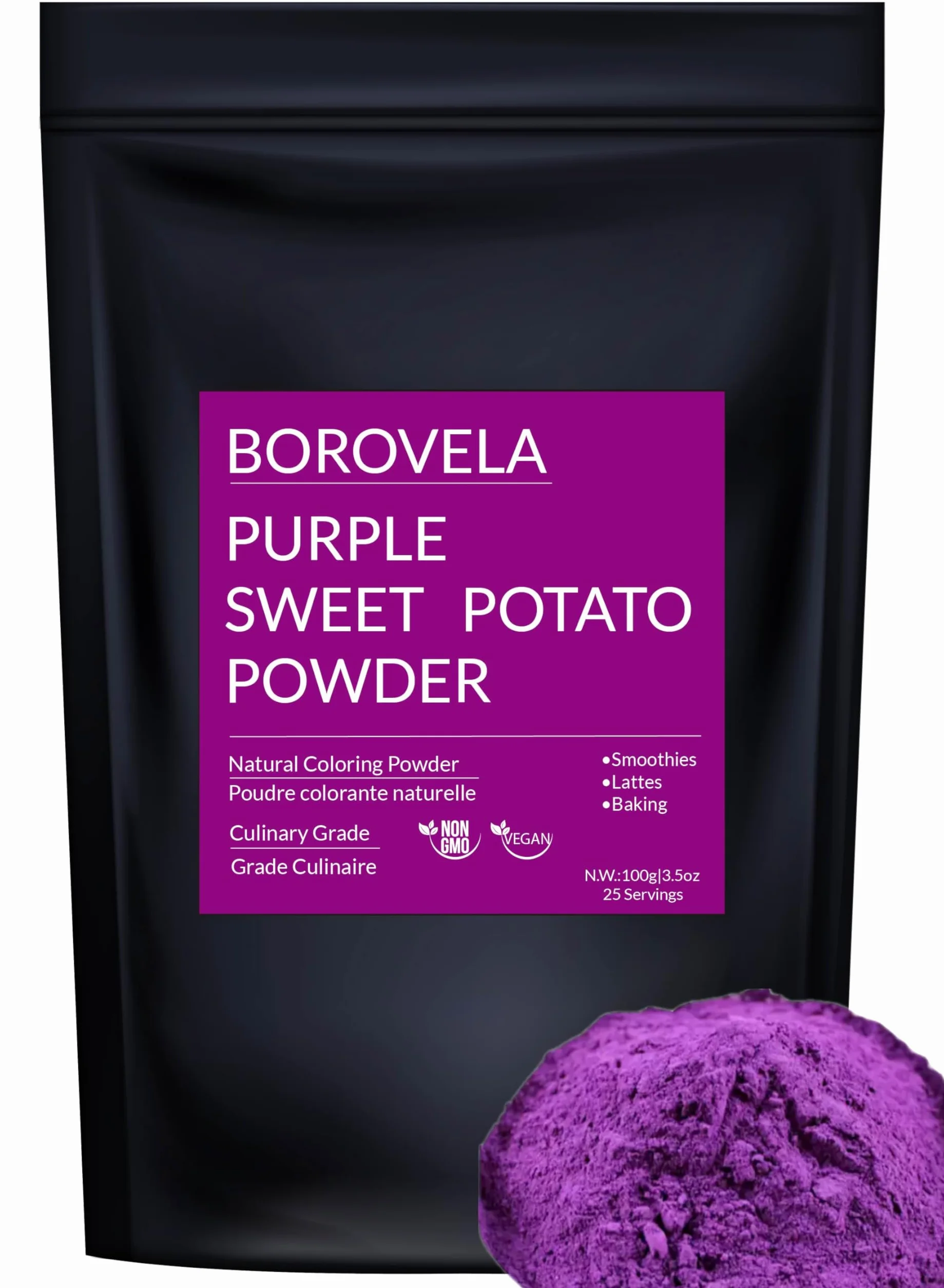 Fioletowy słodki ziemniak w proszku Naturalny fioletowy barwnik spożywczy Mix do deserów do pieczenia Smoothies 100% naturalny składnik 100g