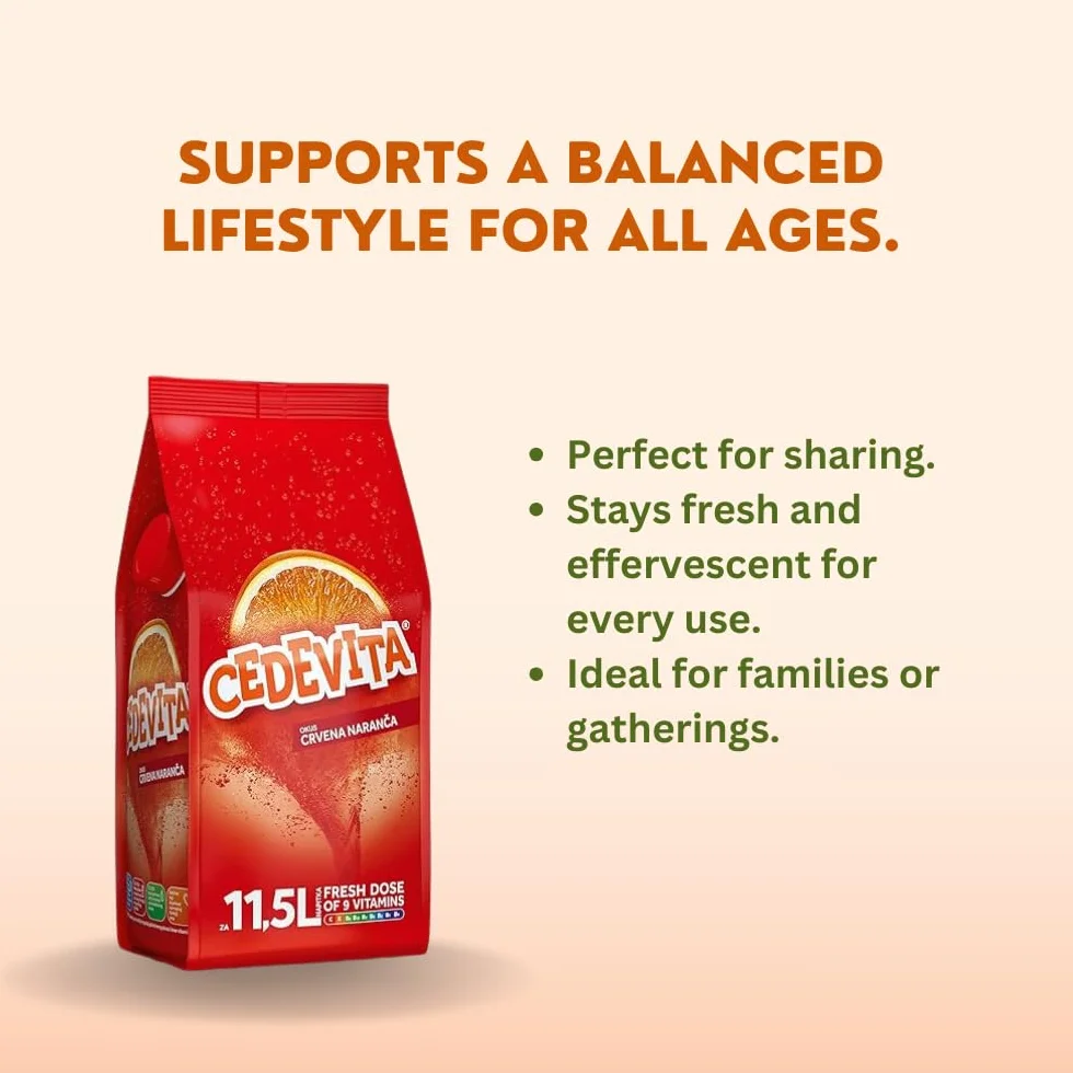 Cedevita czerwony pomarańczowy 1kg 13L napój bezalkoholowy