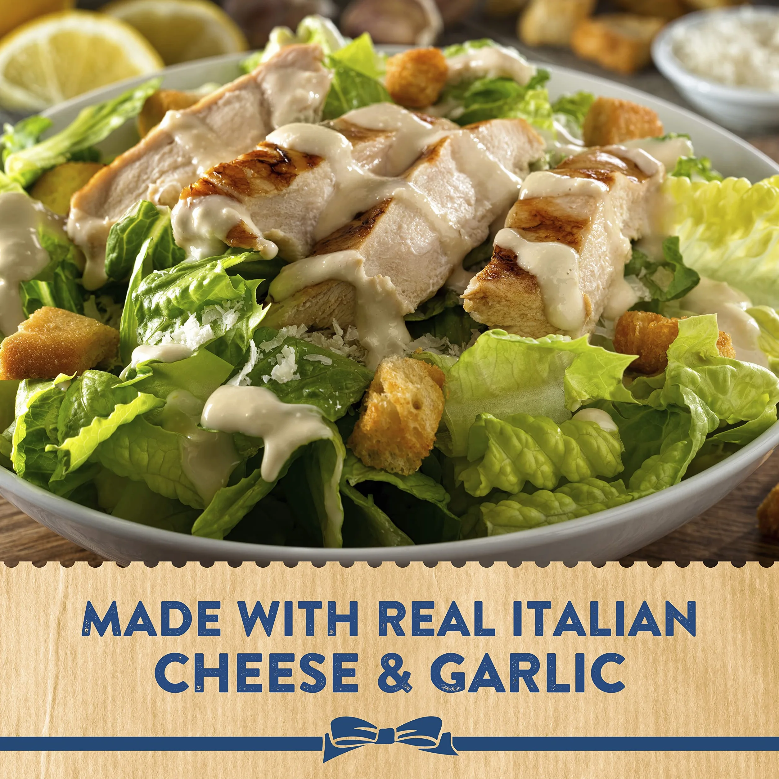 Hellmann's Real Caesar Salad Dressing & Dip wegetariańska przyprawa wolna od sztucznych barwników i aromatów do sałatek, kanapek, burgerów i dipów, 250 ml