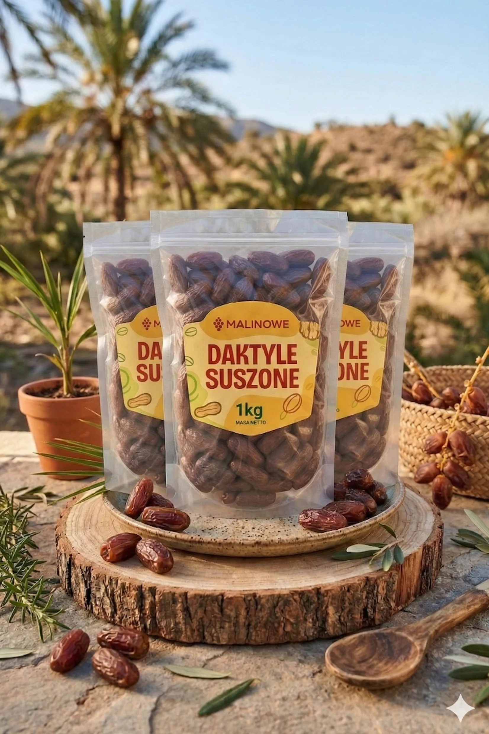 Malinowe DAKTYLE SUSZONE 3x1kg Zestaw Bez Pestek Wyjątkowy Smak