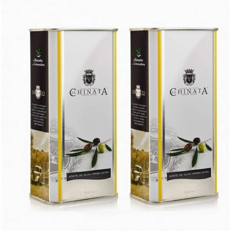 La Chinata Extra Virgin Olive Oil Large Can, Natives Olivenöl w atrakcyjnej puszce, 2nd Pack (2 x 500 ml)