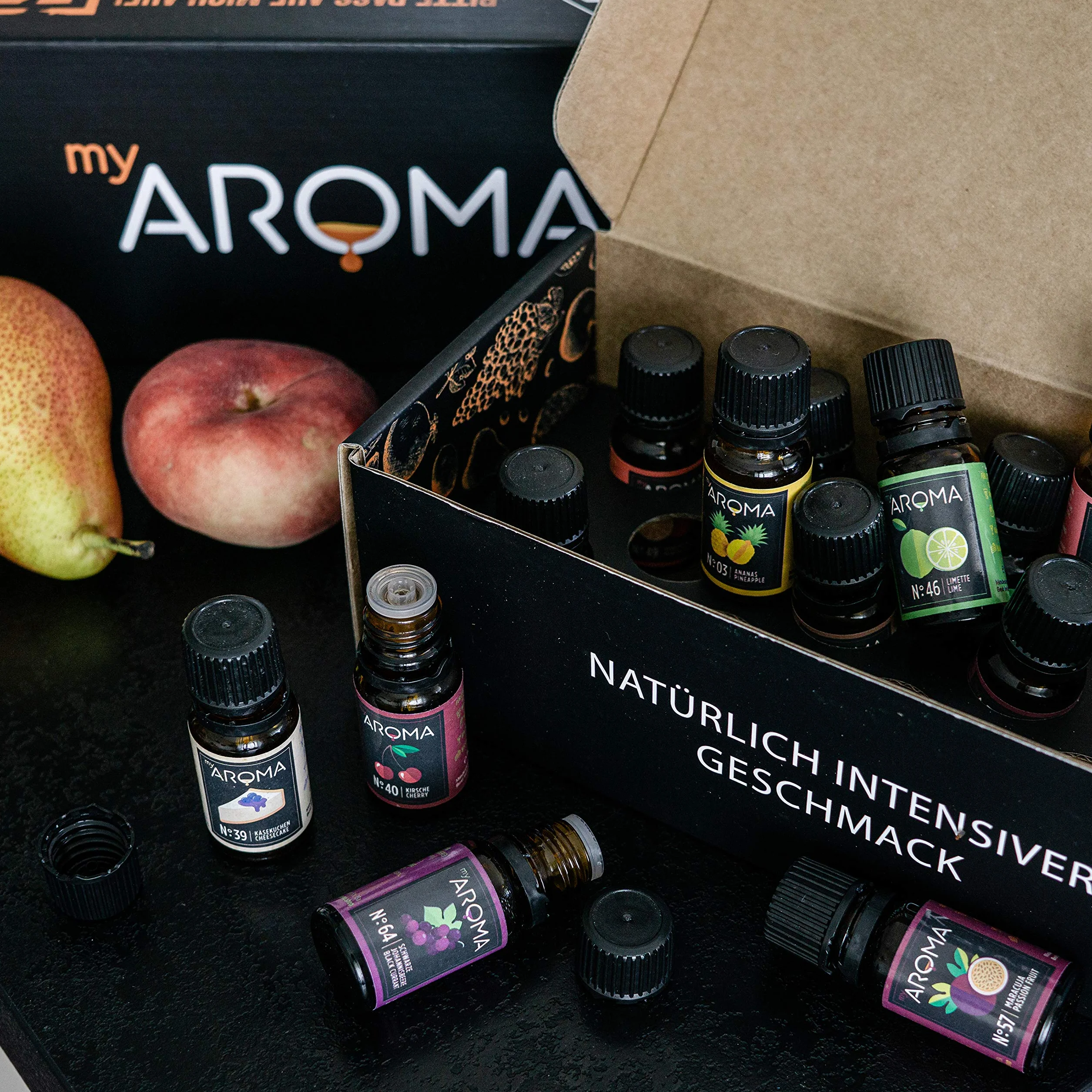 myAROMA Flavour Drops – kapsułki gwarancyjne 10 ml, krople smakowe bez cukru, bez kalorii i wegańskie, naturalny aromat spożywczy bez sztucznych barwników do pieczenia, jedzenia i picia, nr 23