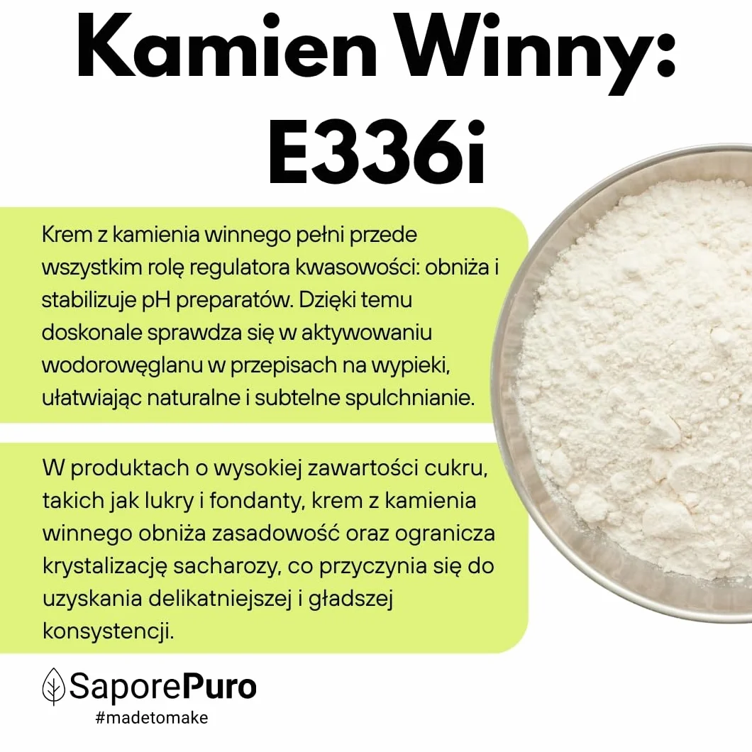 Saporepuro Kamień winny 50 g - Cream of Tartaro - naturalny proszek drożdżowy - bezglutenowe