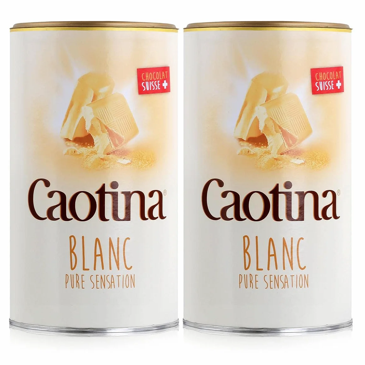 Caotina Blanc biała czekolada do picia kakao w proszku 2x500g