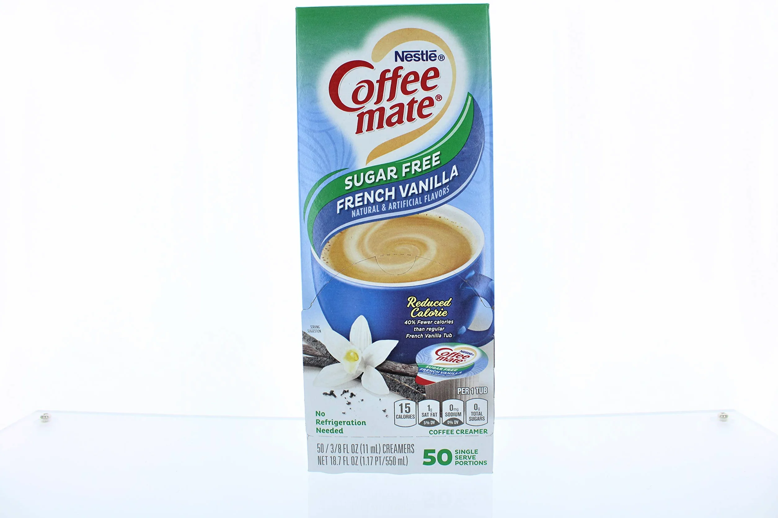 Coffee-mate SF French Vanilla Creamer, .375oz, 50/pudełko