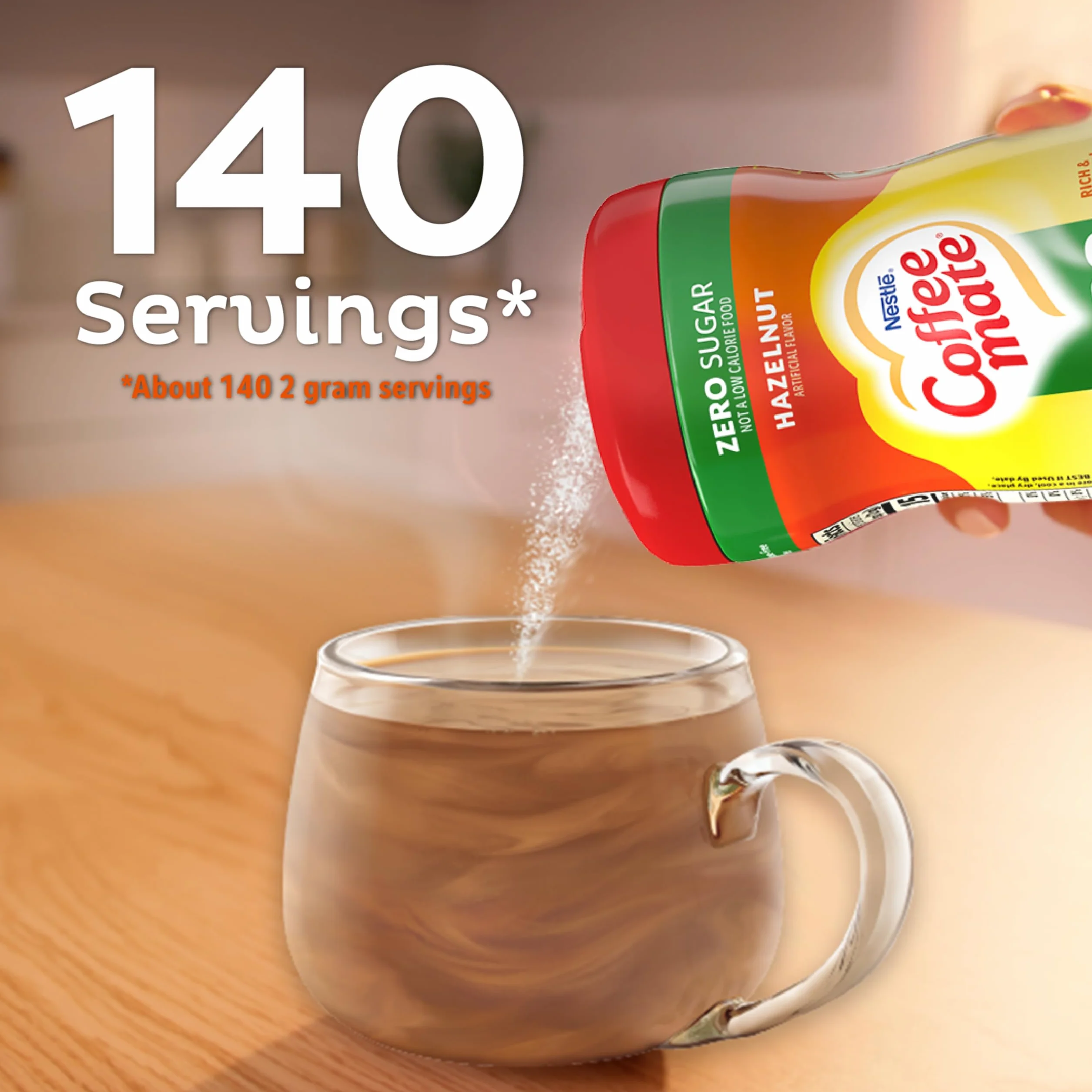 Nestlé Coffee mate śmietanka w proszku bez cukru, orzech laskowy, 300 ml