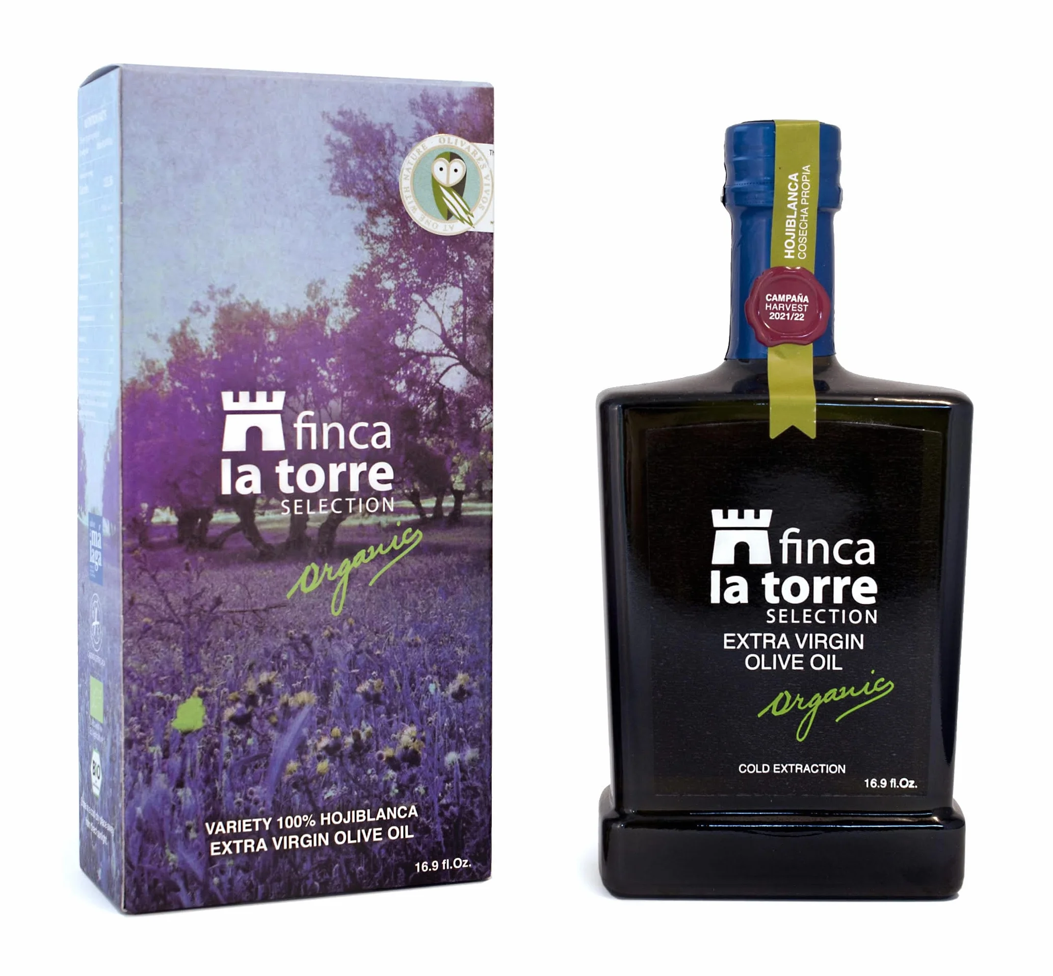 Finca La Torre Selección naturalna oliwa z oliwek Extra Hojiblanca BIO, butelka 0,5 l