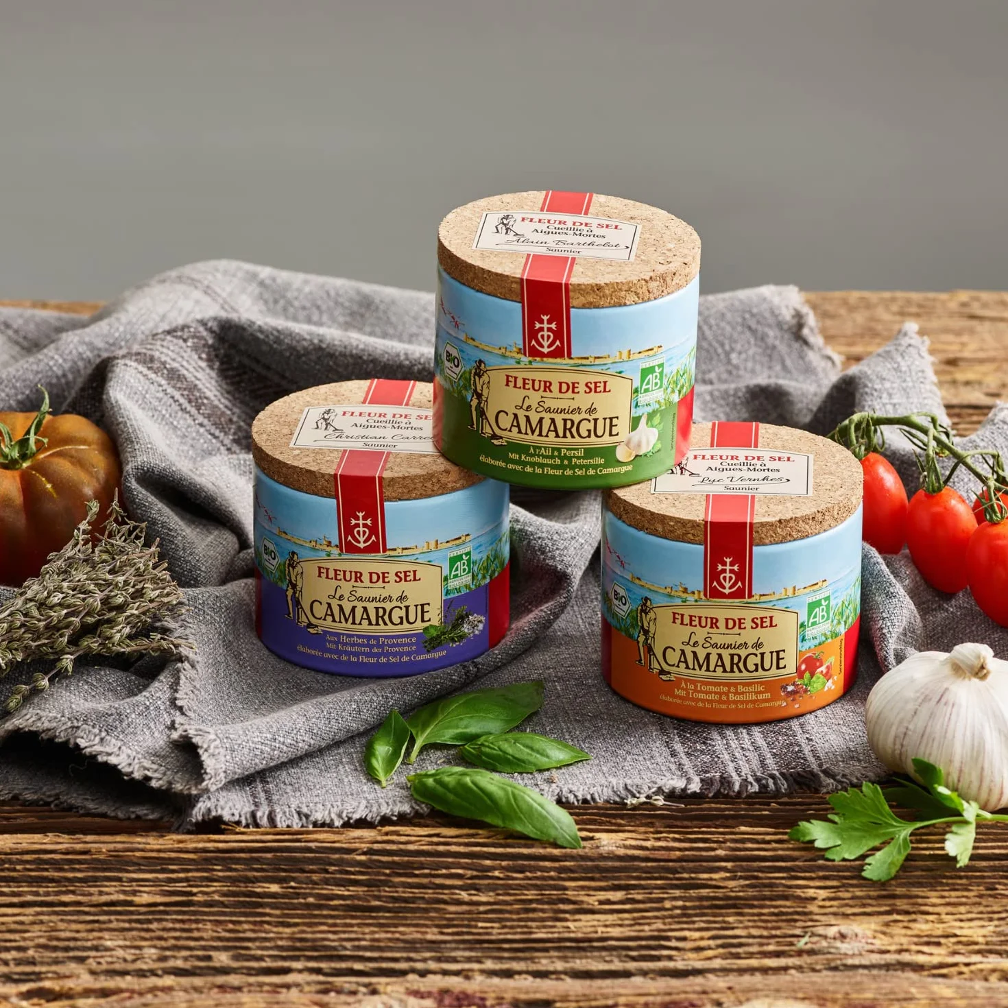Le Saunier de Camargue Fleur De-Sel czosnek pietruszka, 125 g