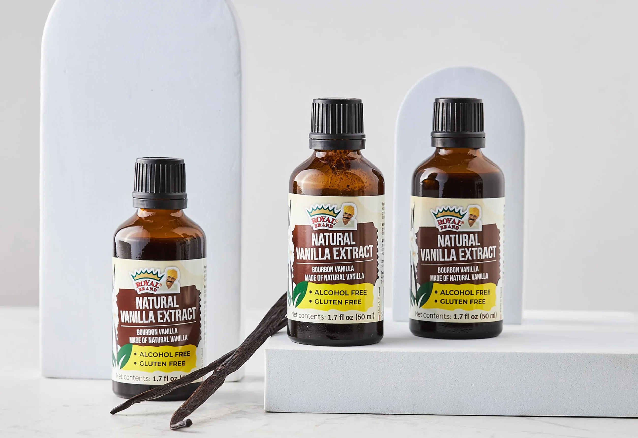 Ekstrakt waniliowy Bezalkoholowy / Czysty ekstrakt waniliowy/ 1.7 fl oz / 50 ml / Halal