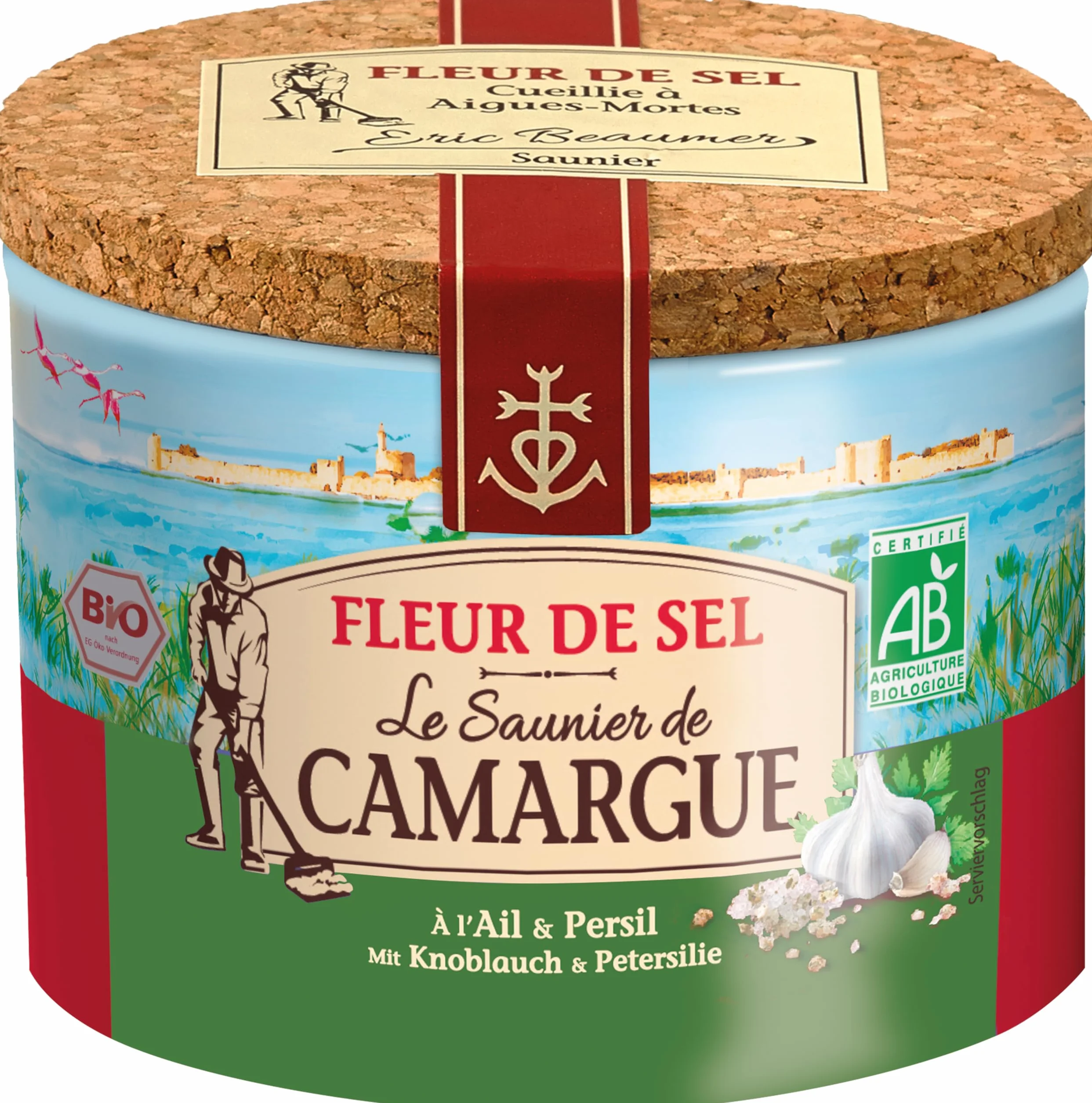 Le Saunier de Camargue Fleur De-Sel czosnek pietruszka, 125 g