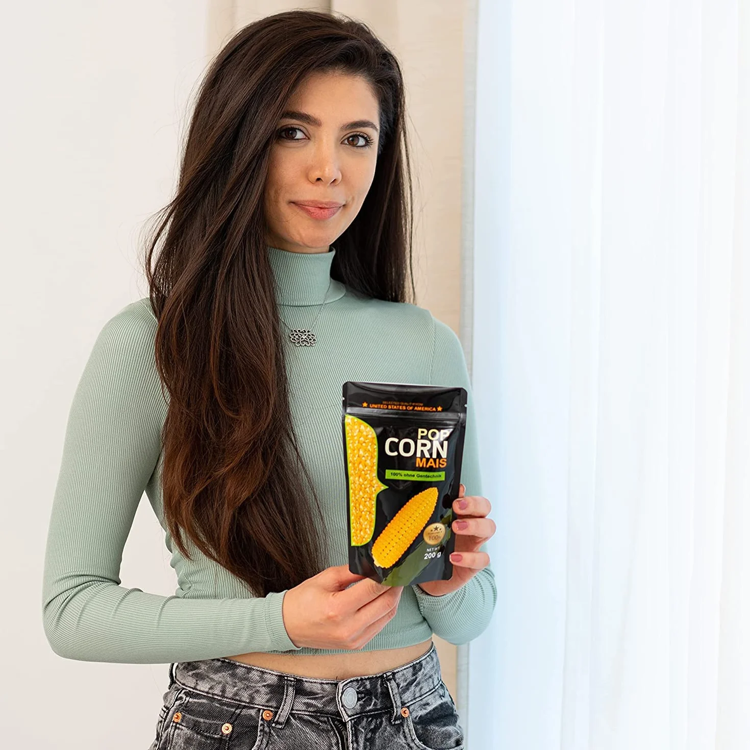 Kukurydza kukurydziana z Ameryki w opakowaniu chroniącym aromat bez GMO do maszyny do popcornu, poppera, rondelka lub kuchenki mikrofalowej (1x200g)