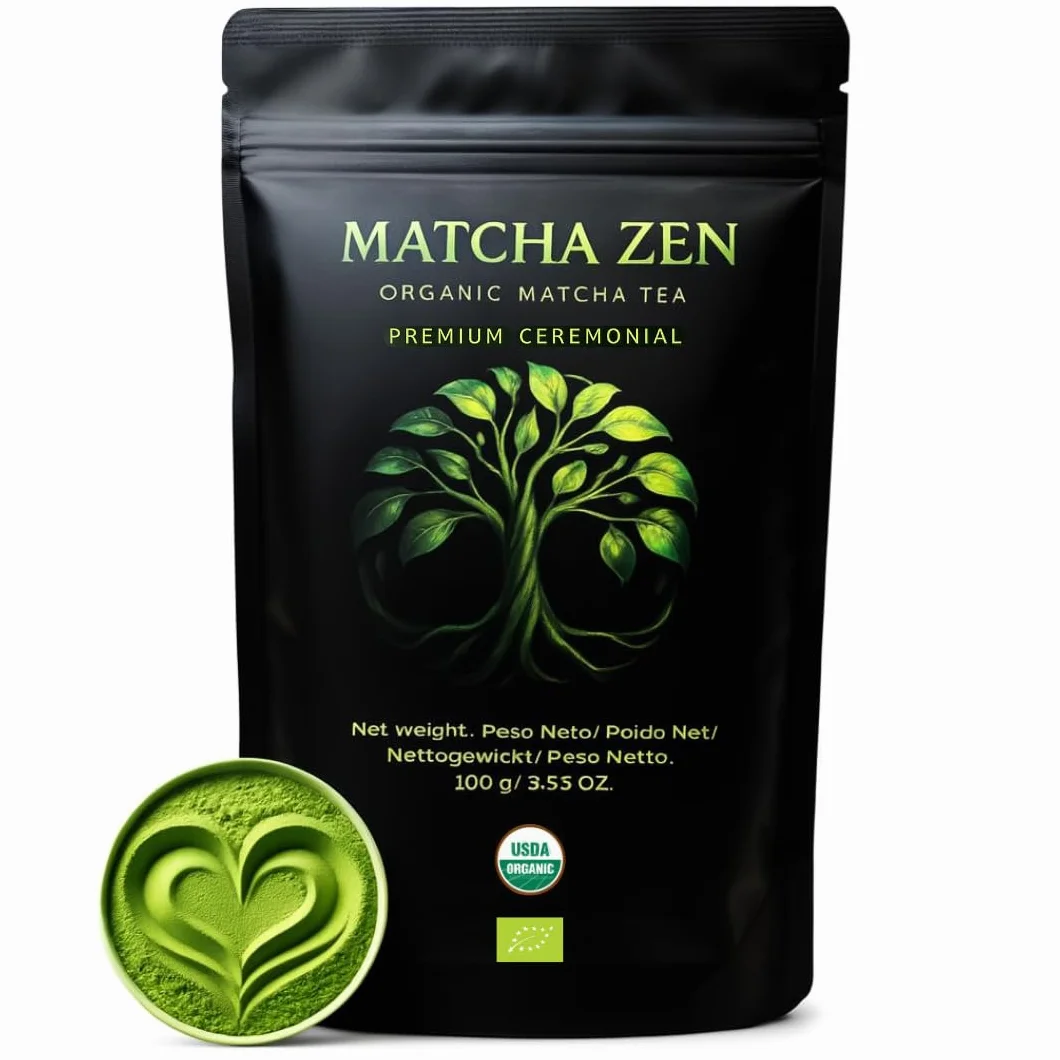 Matcha klasy premium bio 100g ekologiczna zielona herbata w proszku