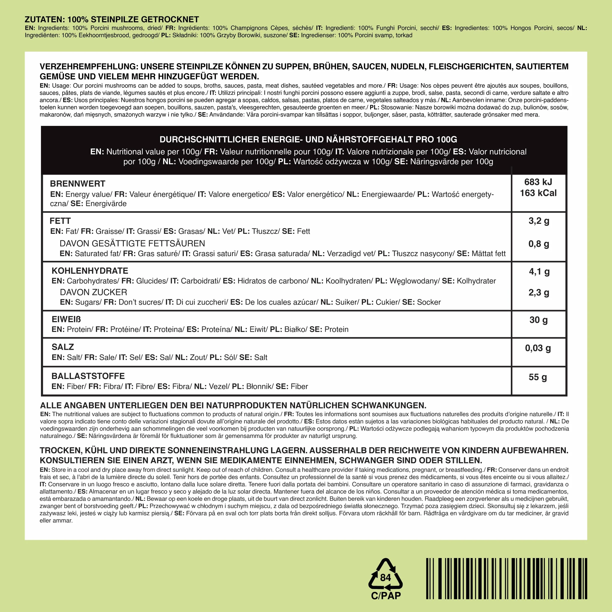 IDDA Suszone Grzyby Borowiki 250g Boletus edulis