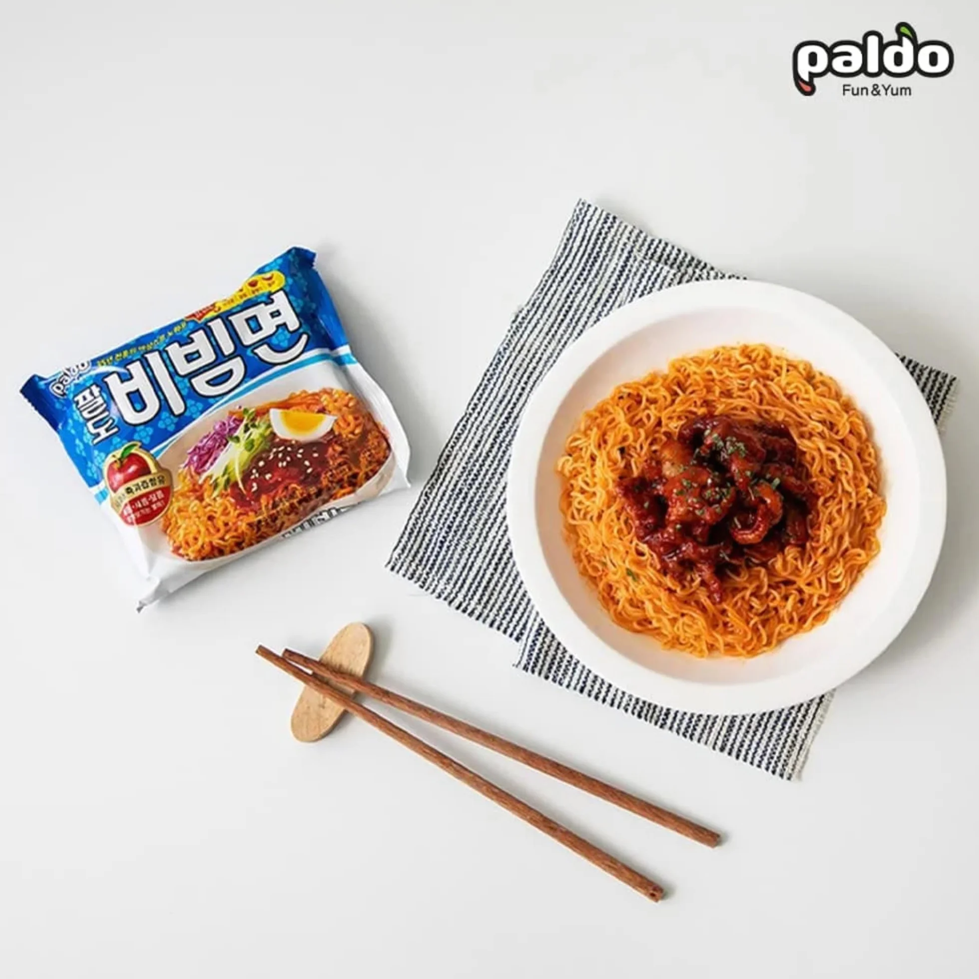 Paldo BiBim makaron orientalny styl koreański Ramen makaron (zestaw 5 sztuk)