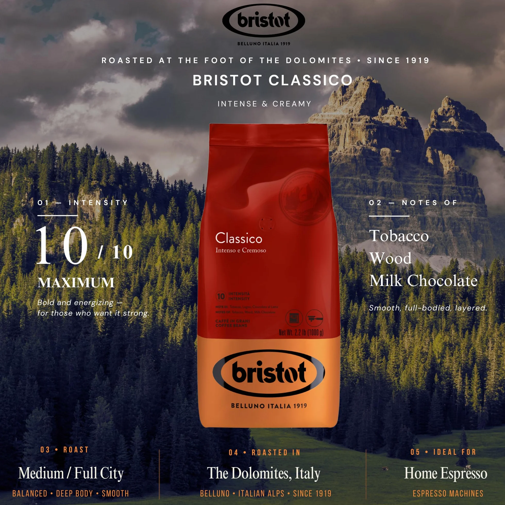 Kawa ziarnista Bristot Classico, 1 kg