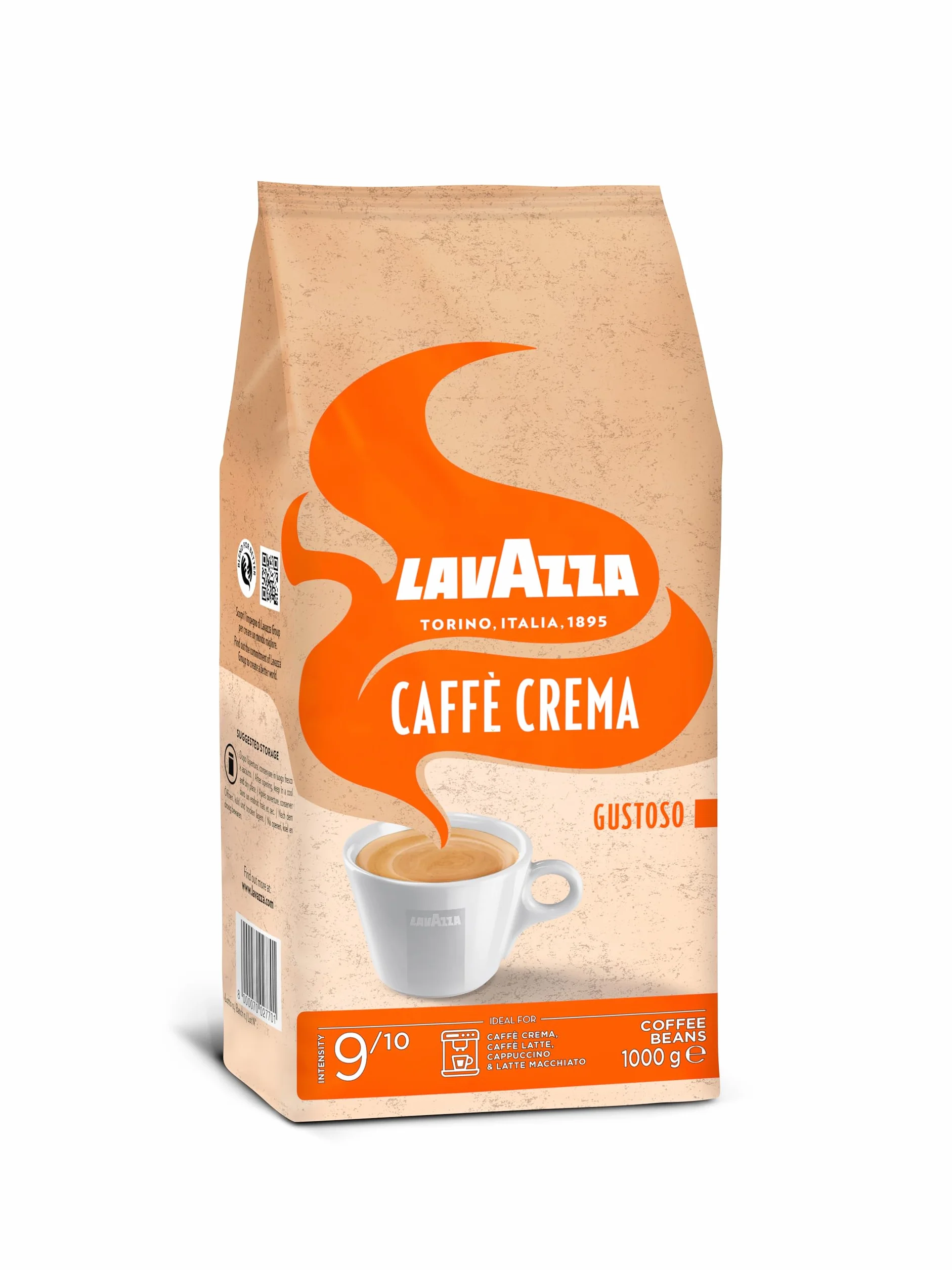 Lavazza Caffè Crema Ziarna Kawy Crema Gustoso 1 kg