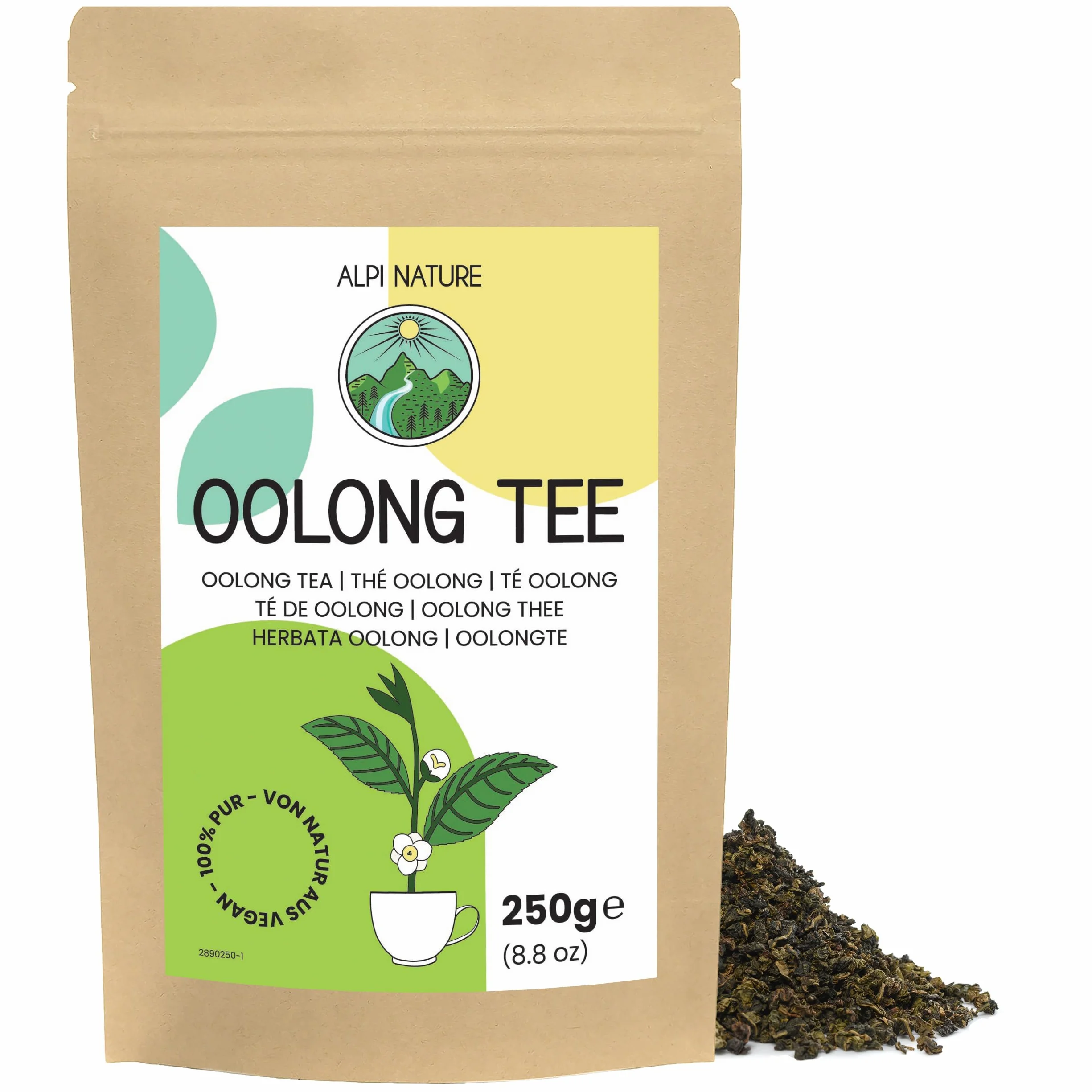 Alpi Nature Herbata Oolong 250g, Chińska Herbata Oolong Liściasta, Naturalnie Zawierająca Kofeinę