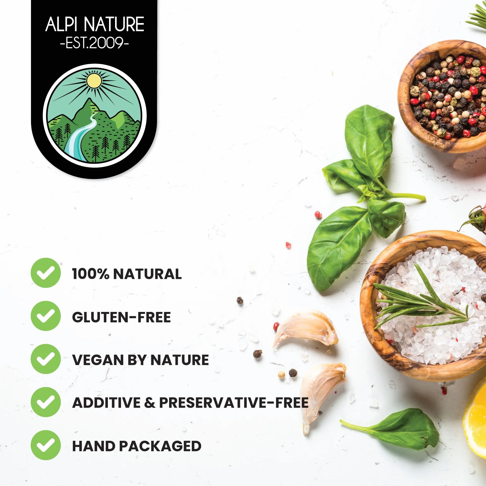 Alpi Nature Kala Namak Drobna Czarna Sól Kamienna 250g