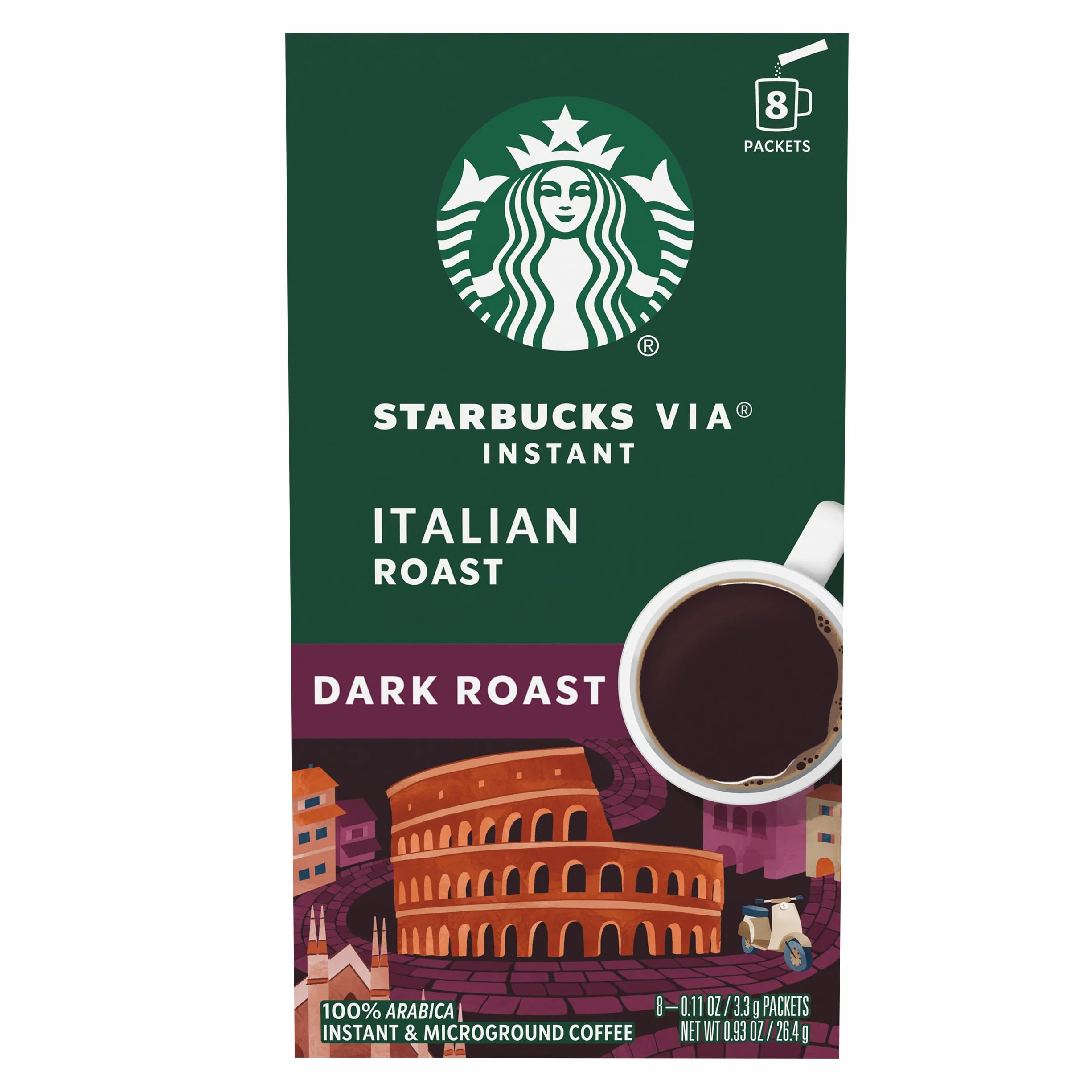 Starbucks VIA Ready Brew Italian Roast 8 porcji rozpuszczalnej kawy - kawa instant