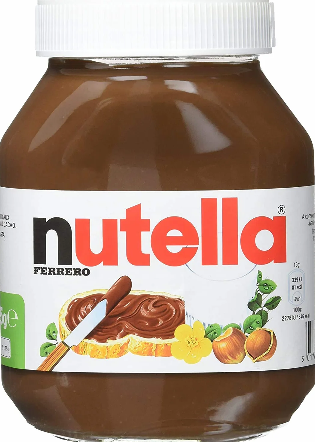 Nutella Czekoladowa pasta kakaowa z orzechami laskowymi oryginalny słoik rodzinny / słoik 825 g