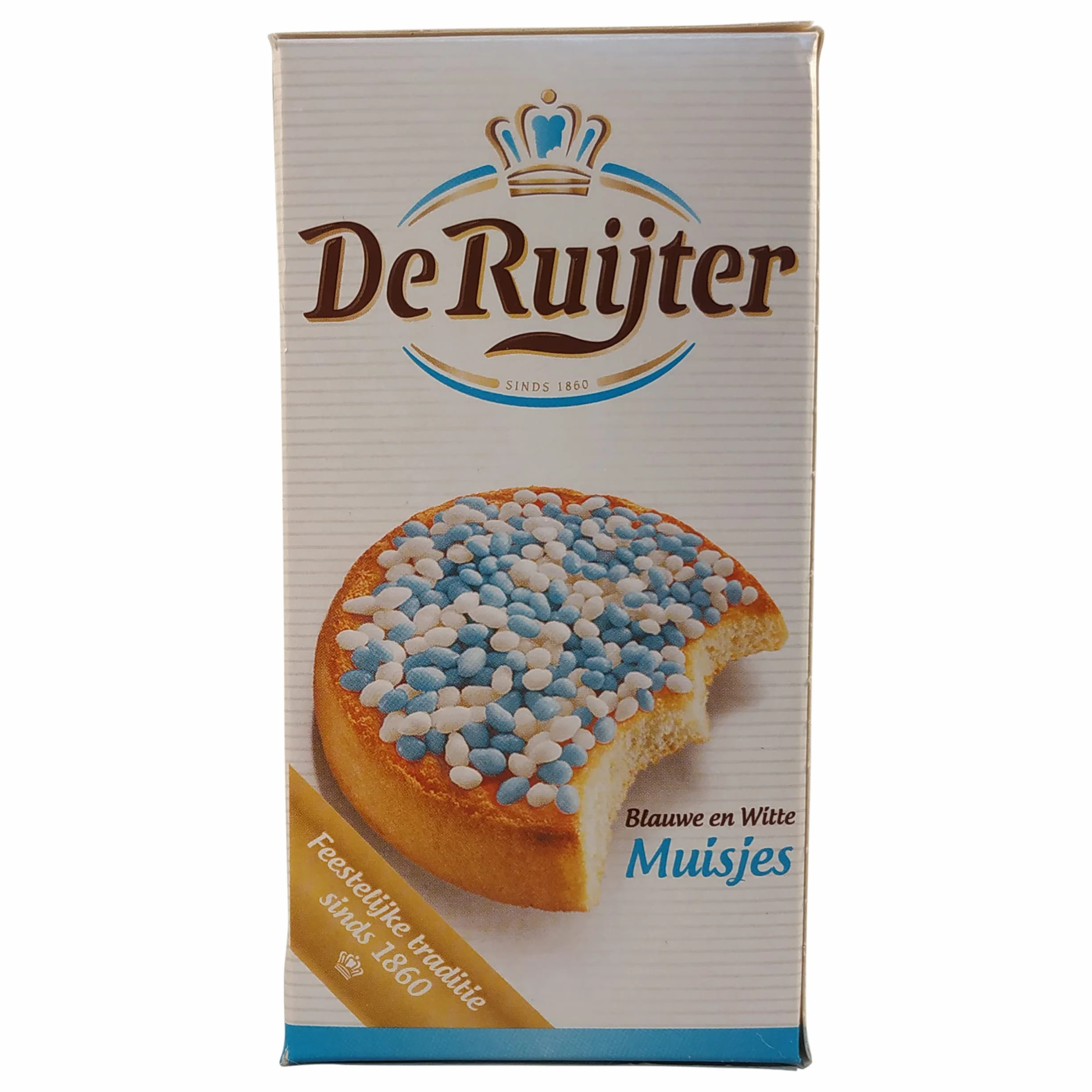 De Ruijter Biało-niebieskie posypki Blauwe en Witte Muisjes 280 g