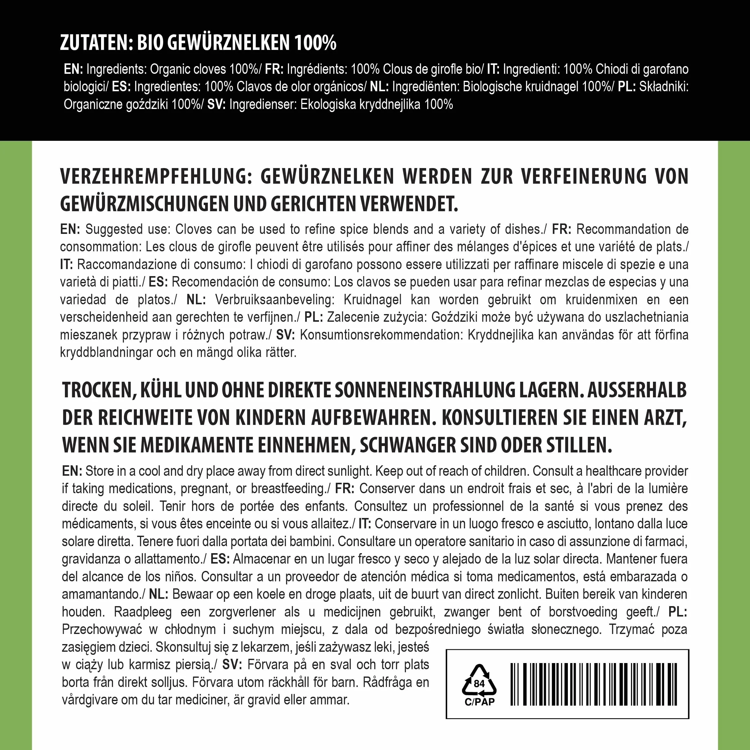 Alpi Nature Goździki Całe 125g, Całe Pąki Kwiatowe, Przyprawa