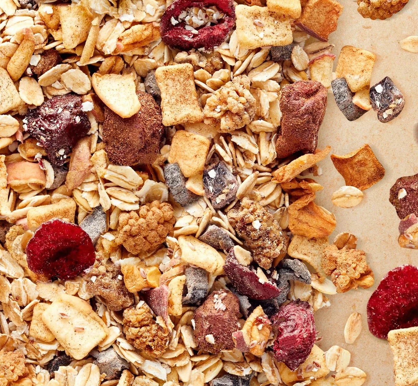 OneDayMore - Zestaw 3 tub Musli: Power Up 450g, Be Fit 450g Musli Proteinowe z orzechami ziemnymi i bananem 400g Wysoka Zawartość Błonnika i Białka orzechy pekan gorzka czekolada