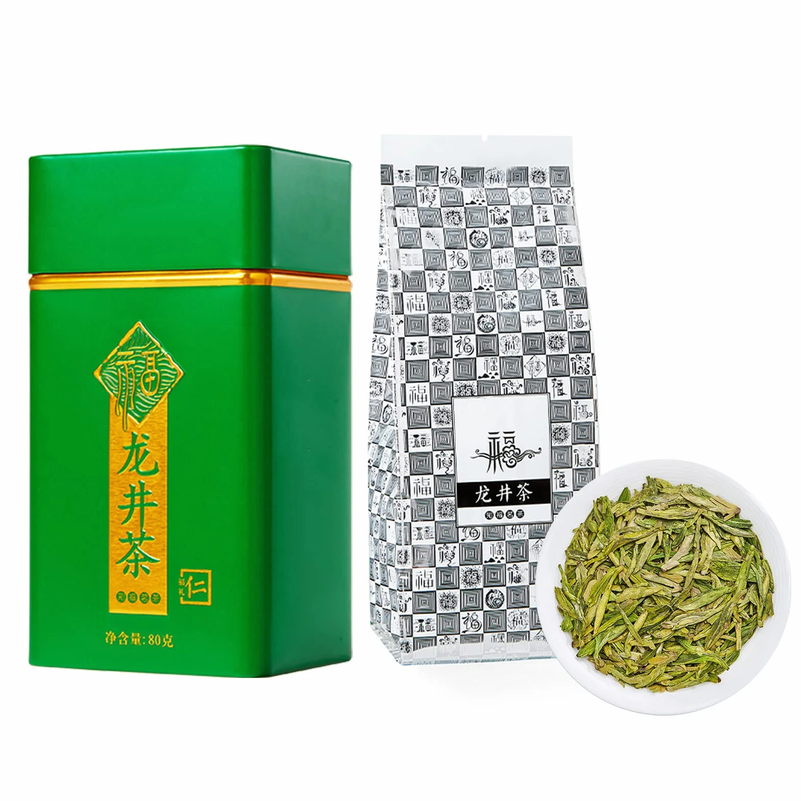 Chińska Zielona Herbata Herbata Longjing, Longjing Tea Dragon Well Zielona Herbata Zbierana Przed czystą jasnością Chińska Zielona Herbata w Puszkach