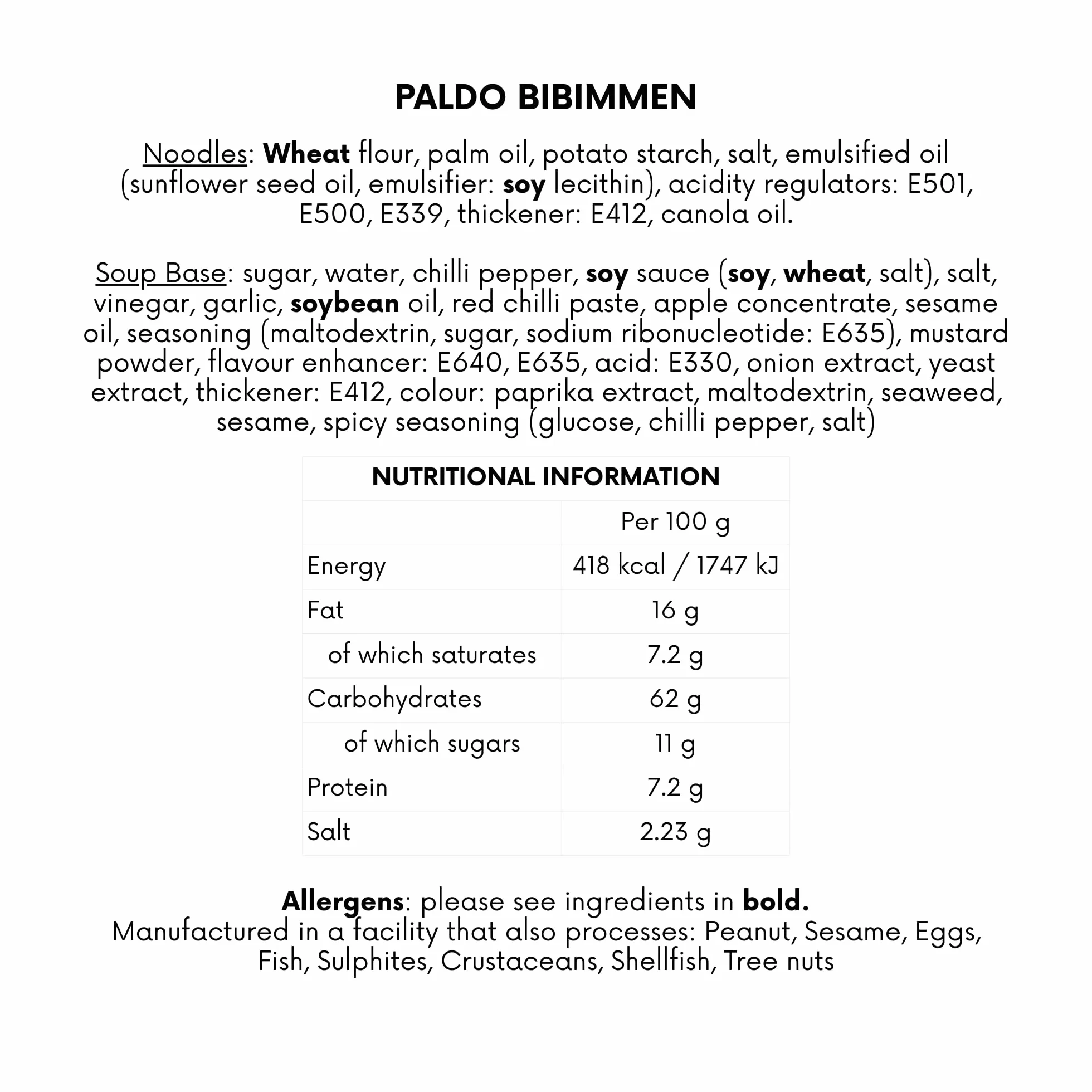 Paldo BiBim makaron orientalny styl koreański Ramen makaron (zestaw 5 sztuk)