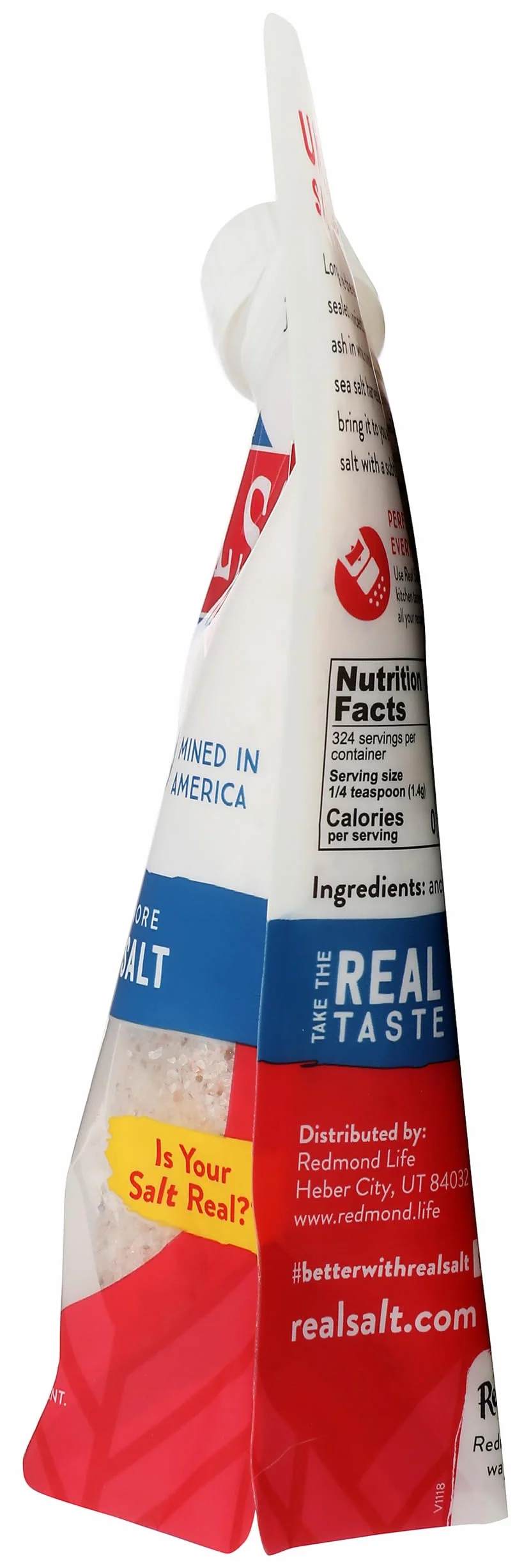 Redmond Real Sea Salt Natural Unrefined Organic Kosher, 16 Ounce Pouch (1 Pack)