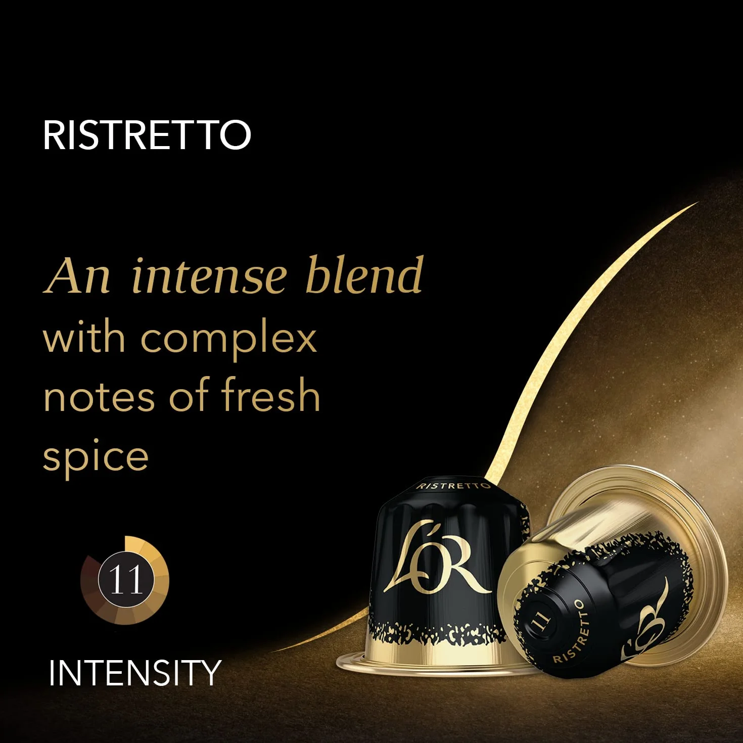 L'OR Ristretto (104 g), 20 szt. kapsułek do kawy Lor, kompatybilne z Nespresso, mocny aromat, zrównoważona uprawa