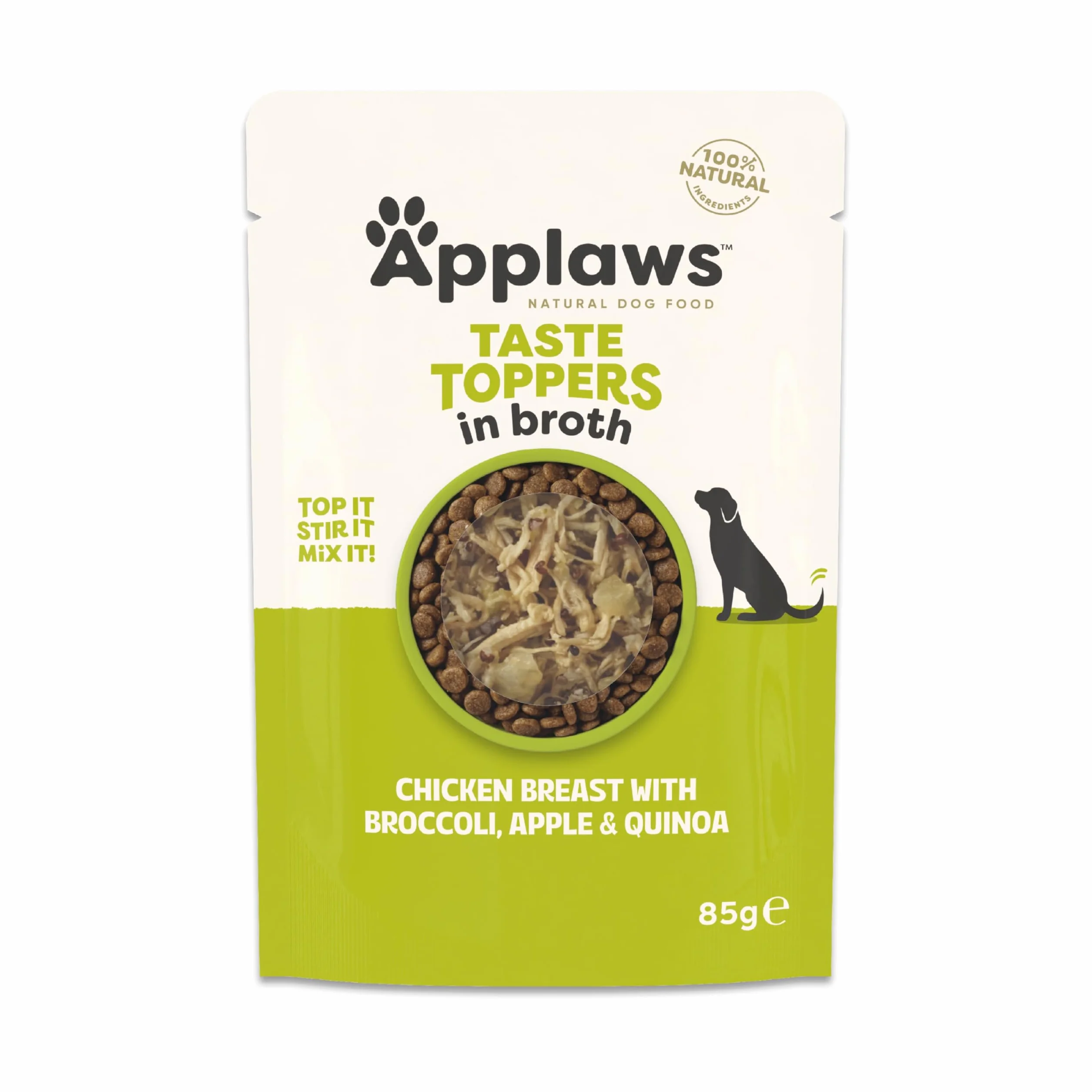Applaws Taste Toppers 100% naturalna nakładka na mokre dogi, kurczak i warzywa w bulionie 12 x 85 g