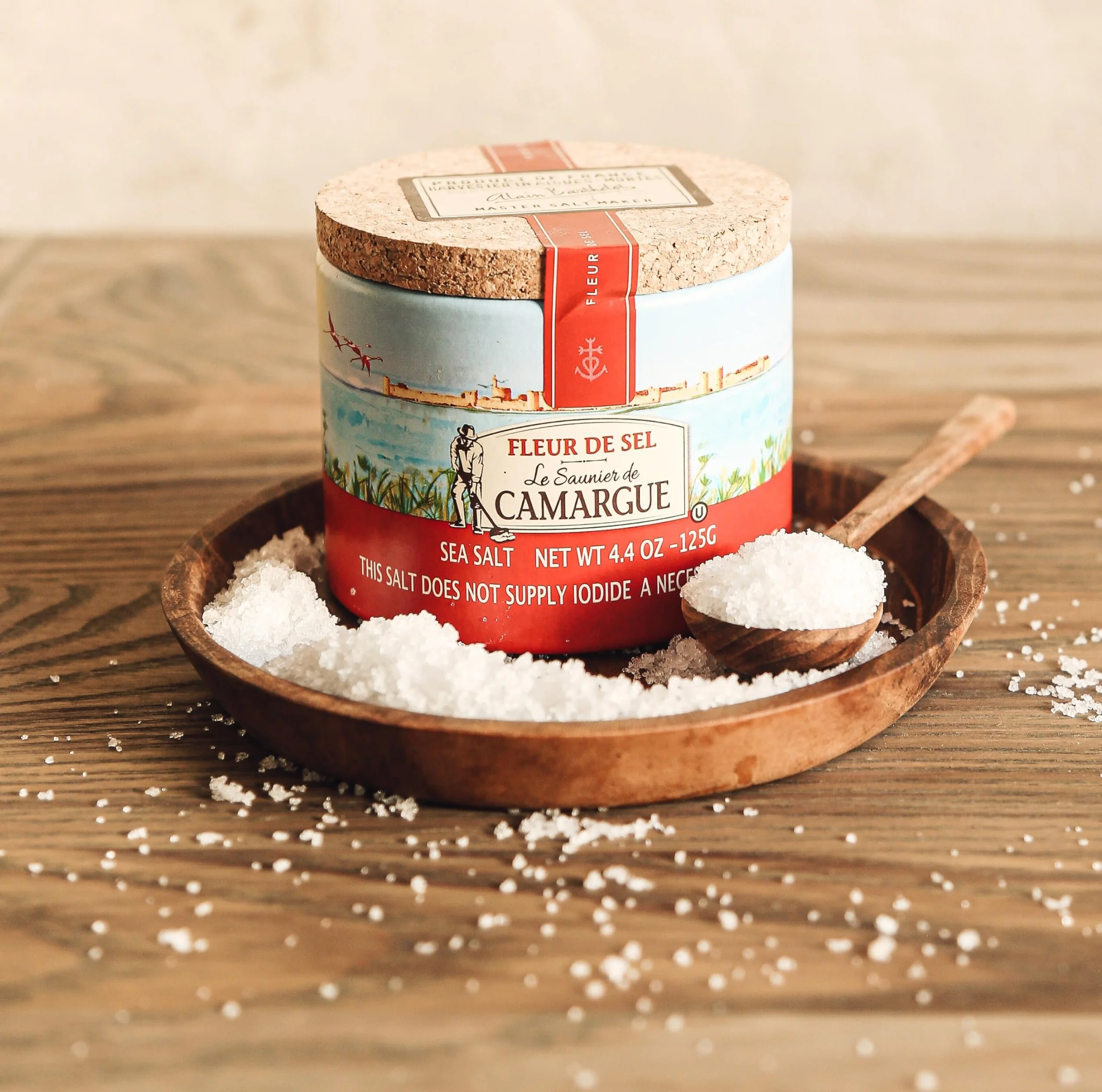 Le Saunier De Camargue Fleur De Sel Sea Salt, 4.4 oz Canisters Pack of 3
