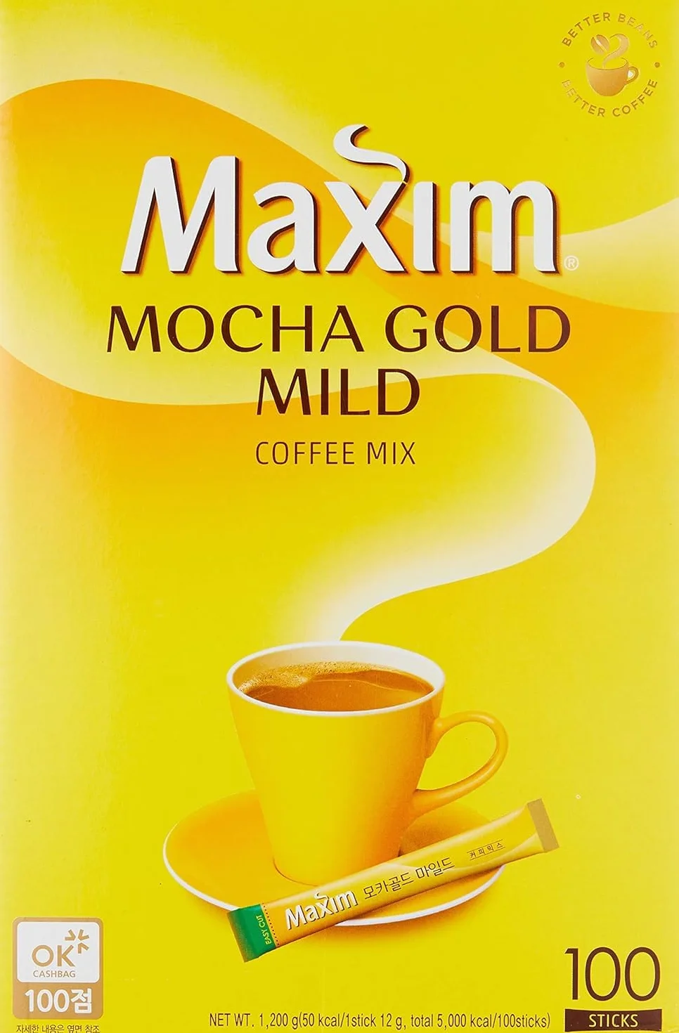 Maxim Mocha Gold Korean Instant Coffee 100 szt