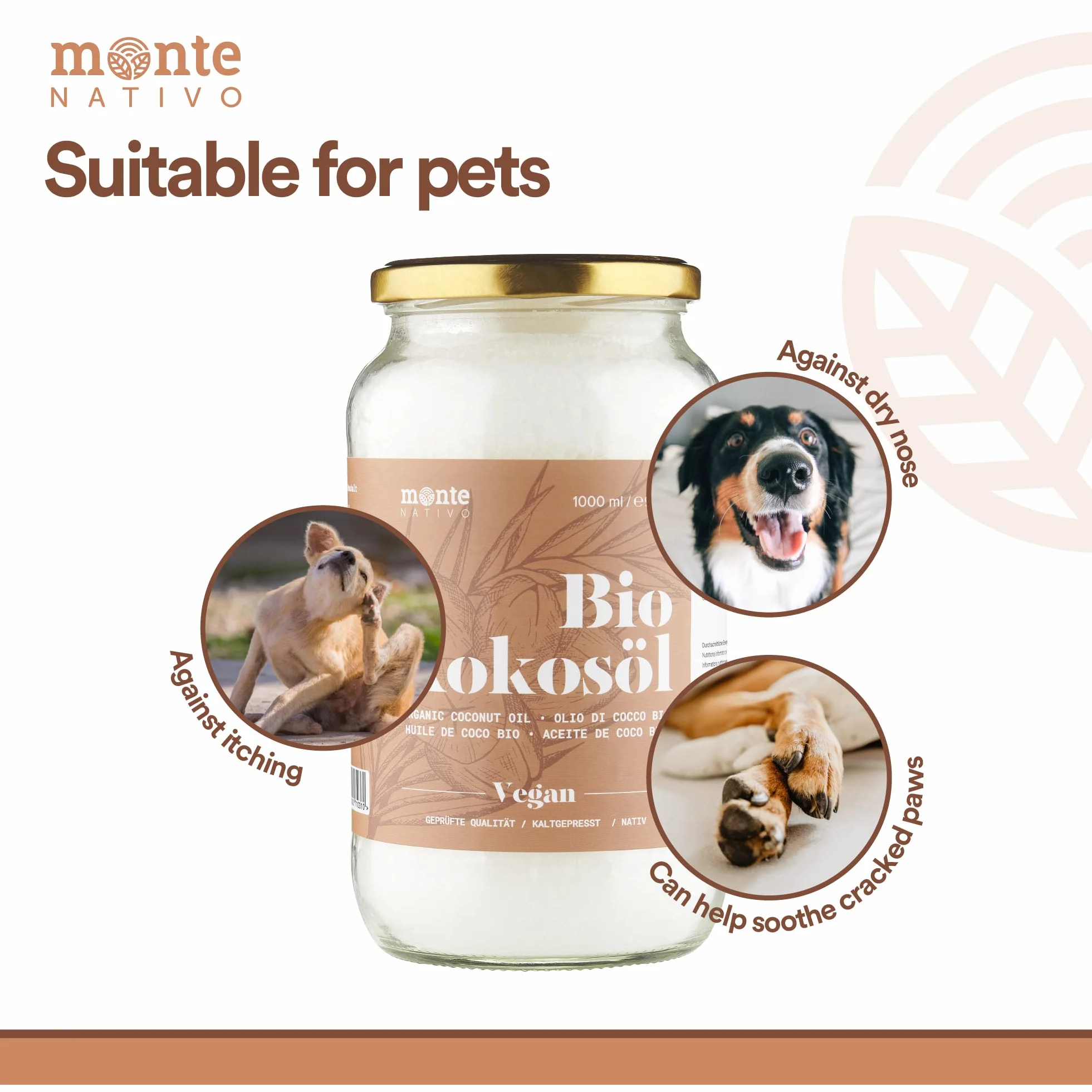 MonteNativo Bio olej kokosowy 1. tłoczenie na zimno 3 x 1000 ml