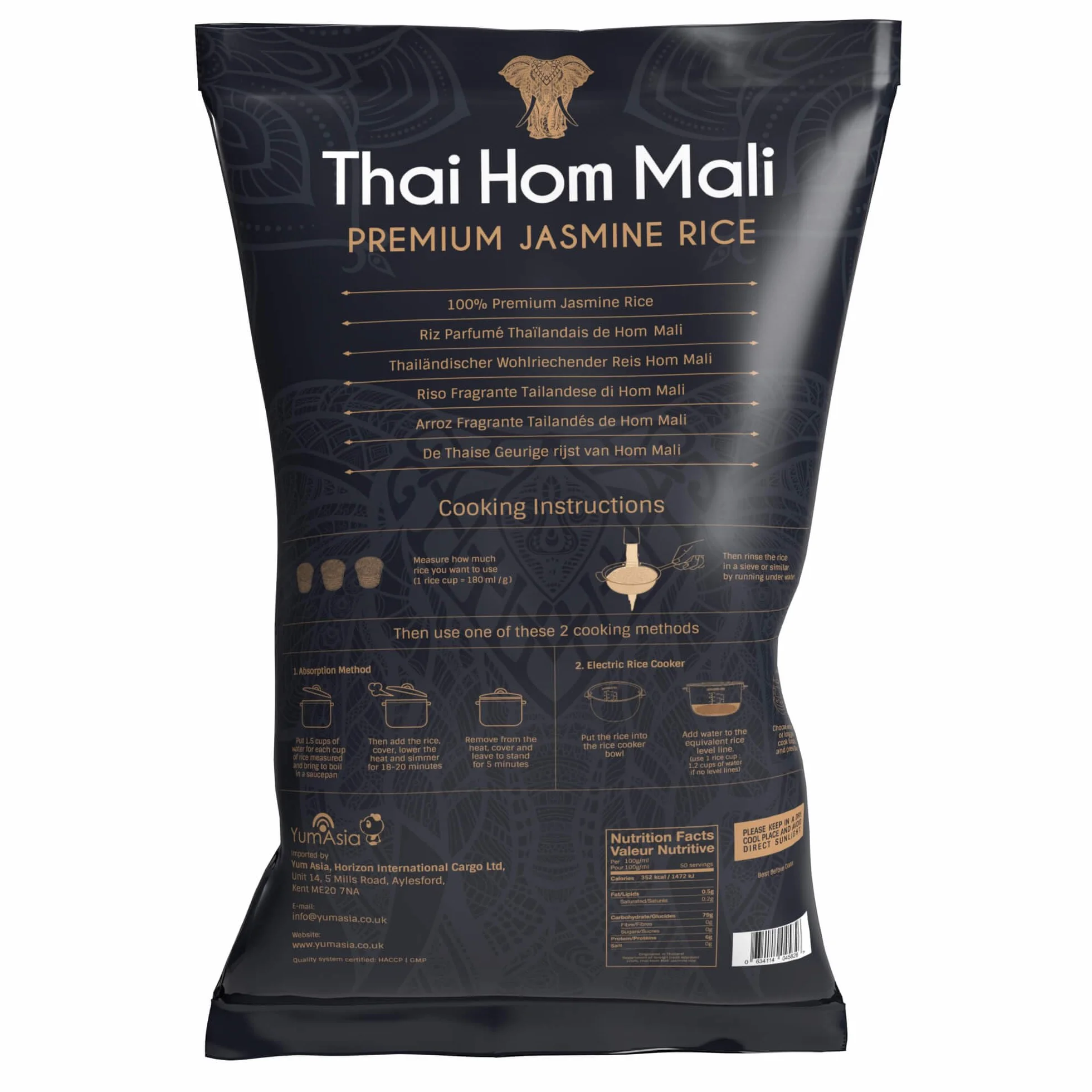 Yum Asia Thai Hom Mali Jaśminowy Biały Ryż 5kg